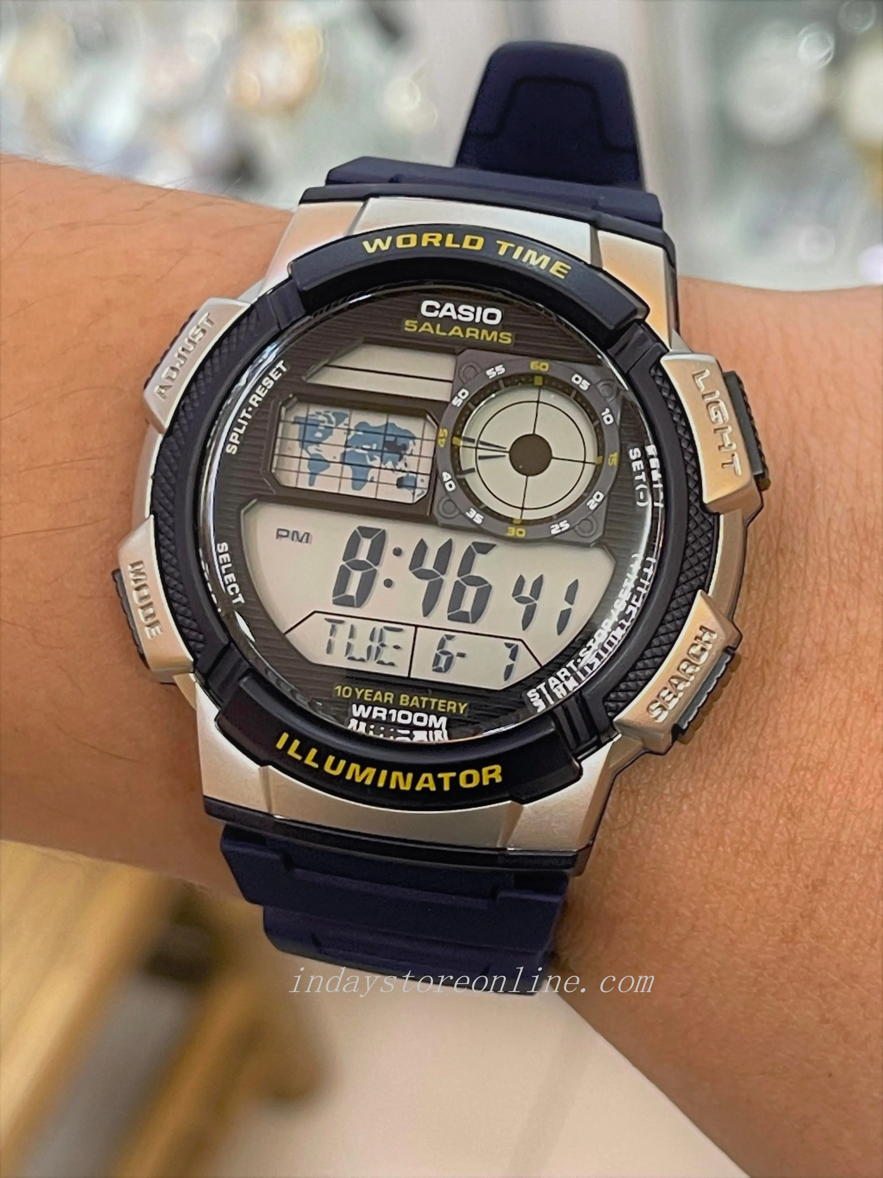 Casio Digital Men's Watch AE-1000W-2A Digital Resin Band Resin Glass Battery Life: 10 years