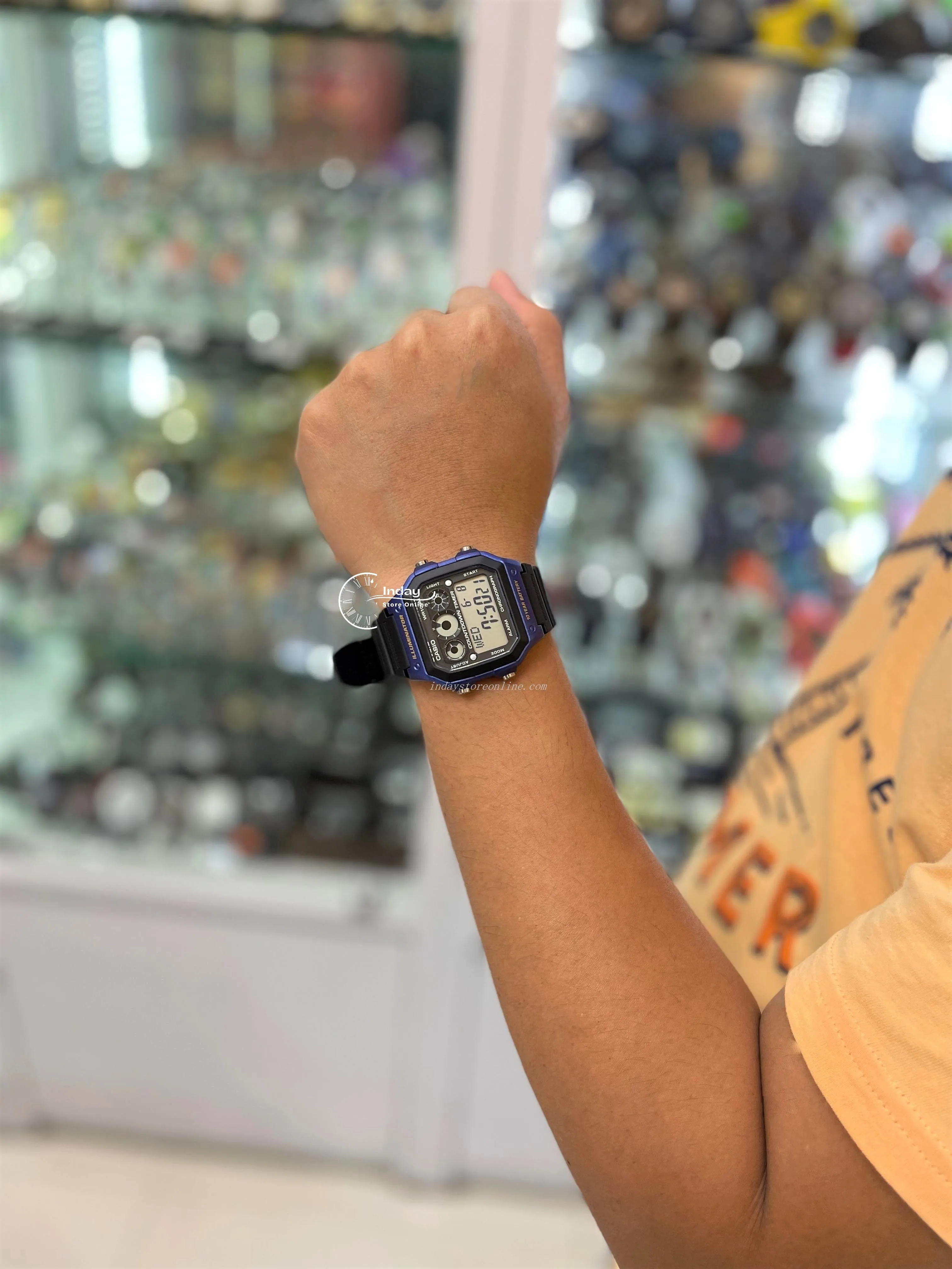 Casio Digital Men's Watch AE-1300WH-2A Digital Resin Band Resin Glass Battery Life: 10 years