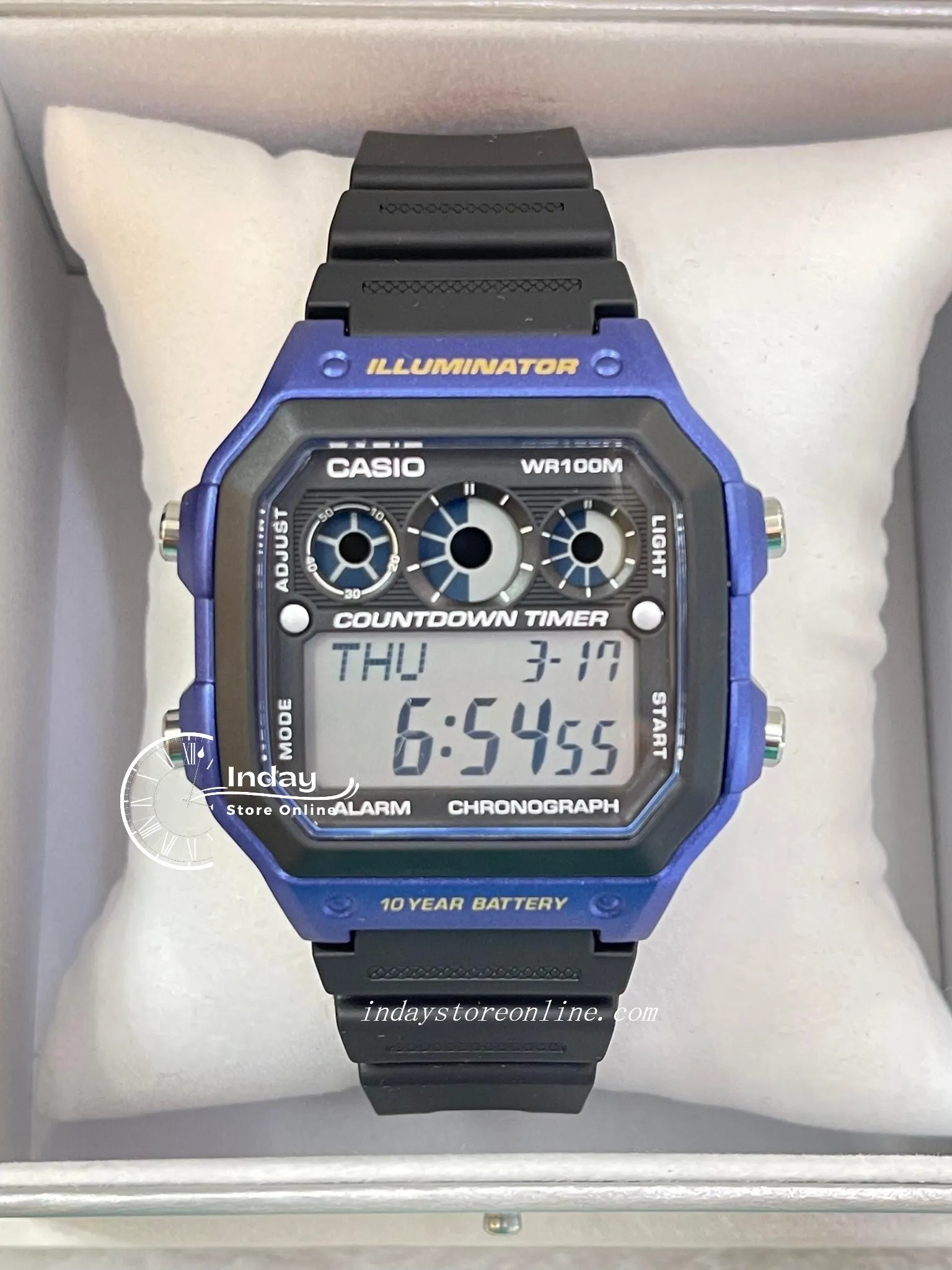 Casio Digital Men's Watch AE-1300WH-2A Digital Resin Band Resin Glass Battery Life: 10 years