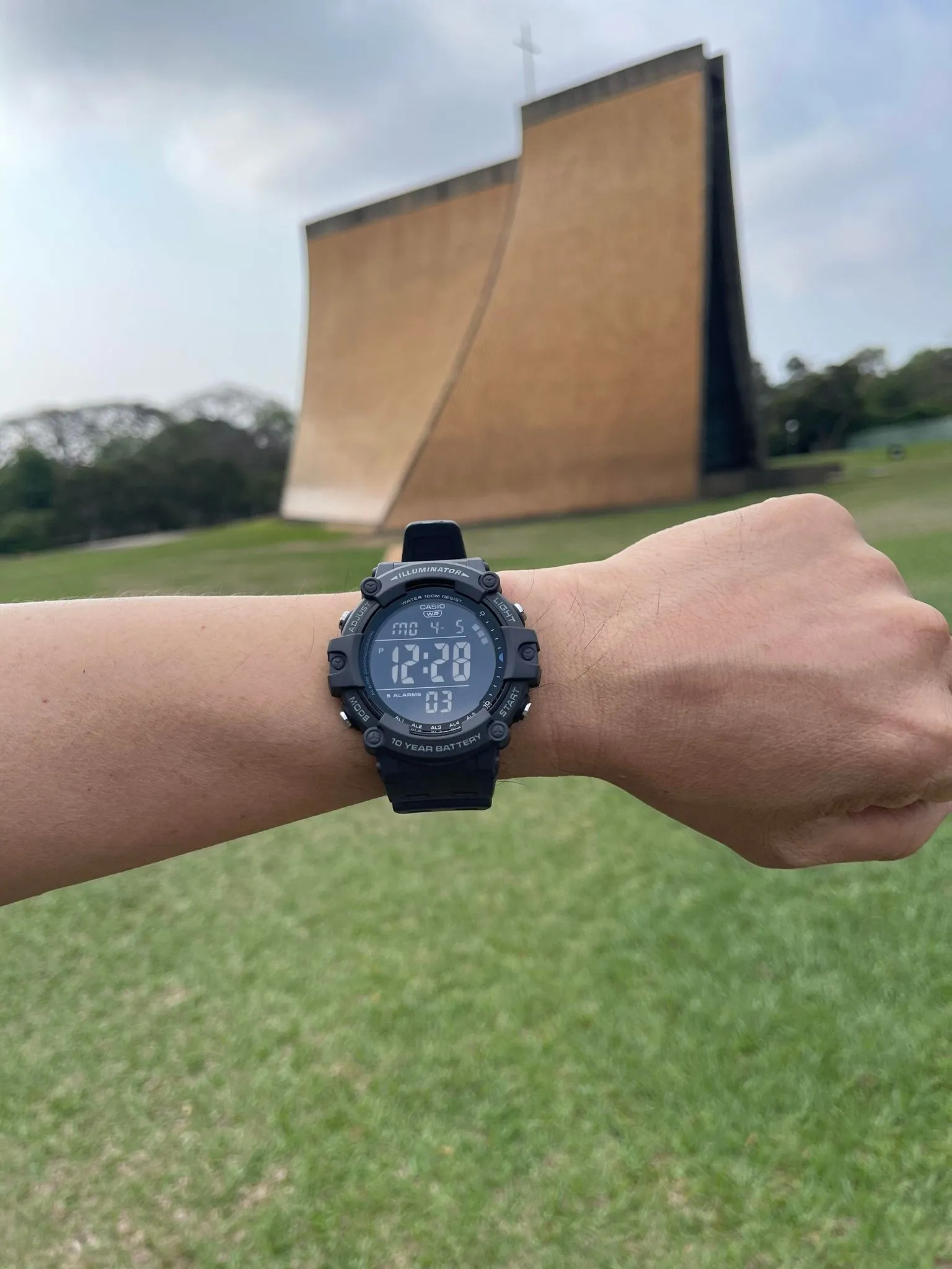 Casio Digital Men's Watch AE-1500WH-8B 10-Year Battery Life Resin Strap