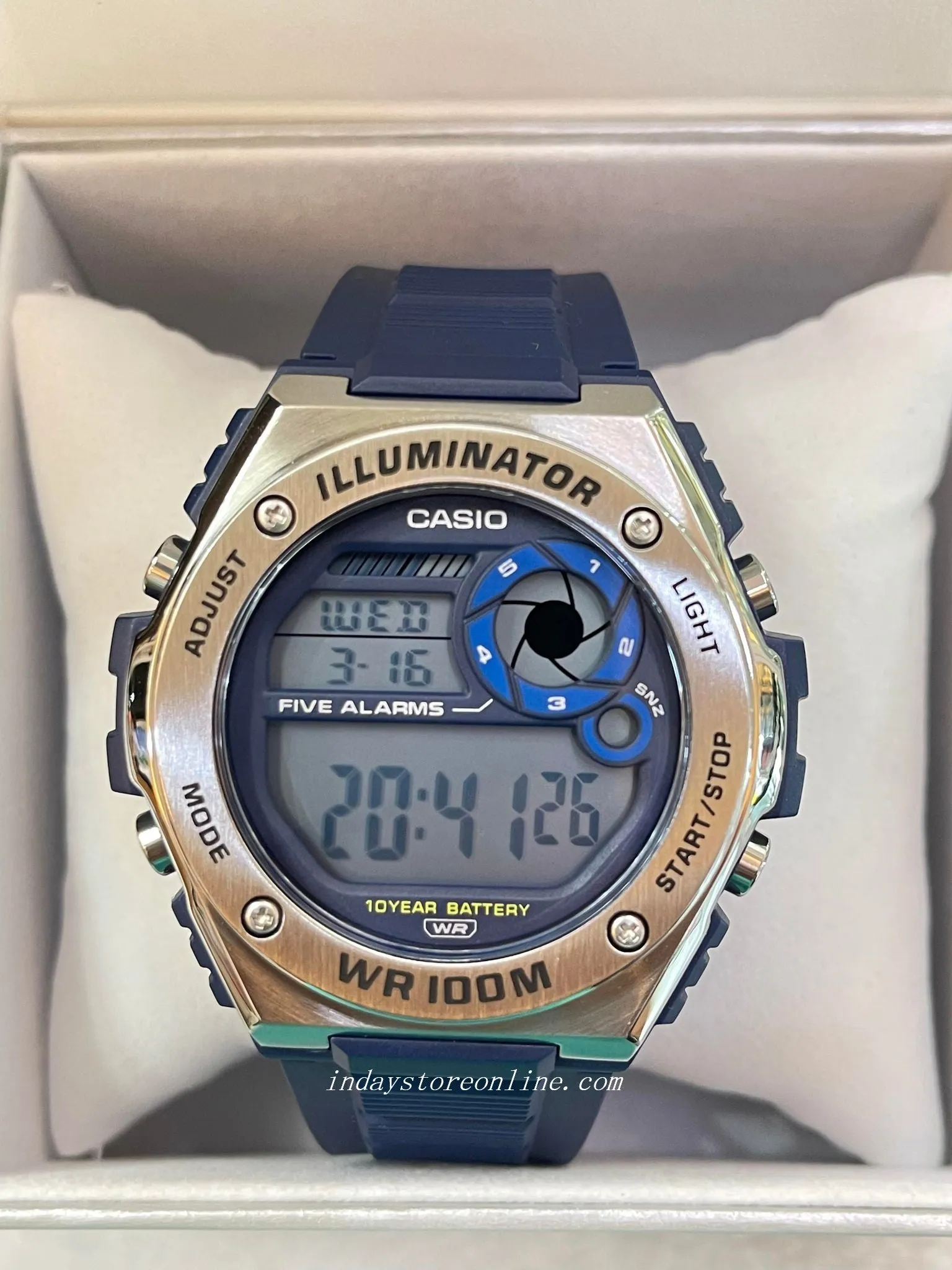 Casio Digital Men's Watch MWD-100H-2A Digital Casual Design Resin Band Resin Glass Battery Life: 10 years