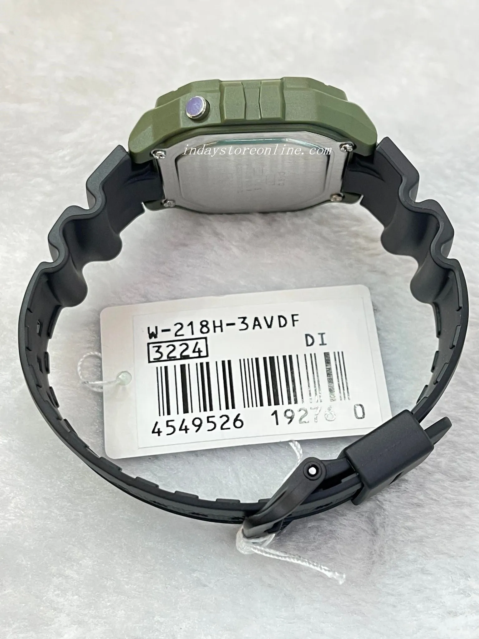 Casio Digital Men's Watch W-218H-3A Green/Black Color Sporty Design Resin Strap