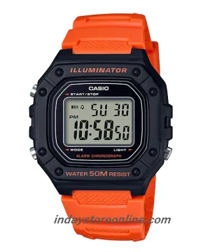 Casio Digital Men's Watch W-218H-4B2 Digital Resin Band Resin Glass Battery life: 7 years