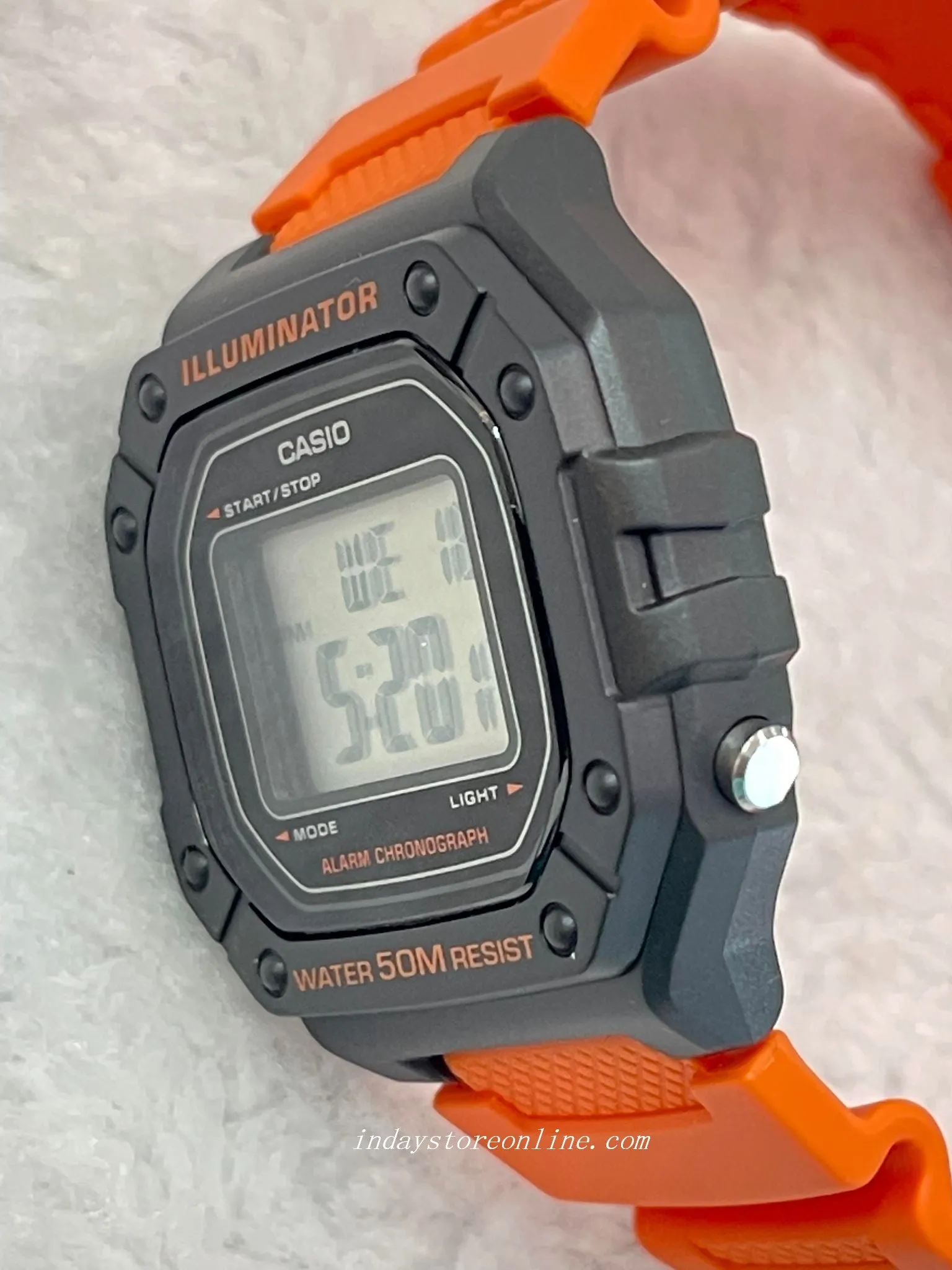 Casio Digital Men's Watch W-218H-4B2 Digital Resin Band Resin Glass Battery life: 7 years