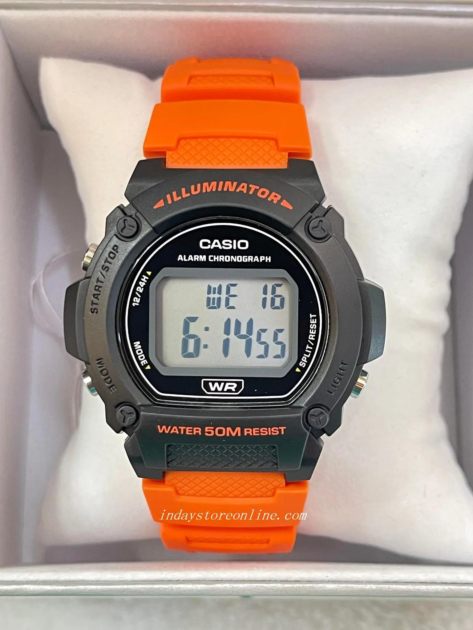 Casio Digital Men's Watch W-219H-4A Digital Sporty Design Resin Band Resin Glass Battery Life: 7 years