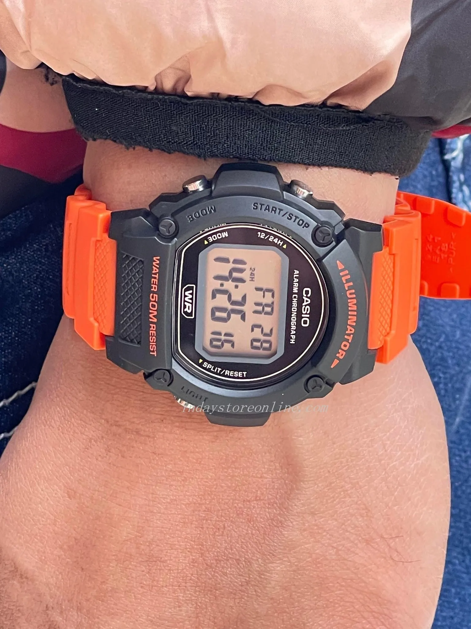 Casio Digital Men's Watch W-219H-4A Digital Sporty Design Resin Band Resin Glass Battery Life: 7 years