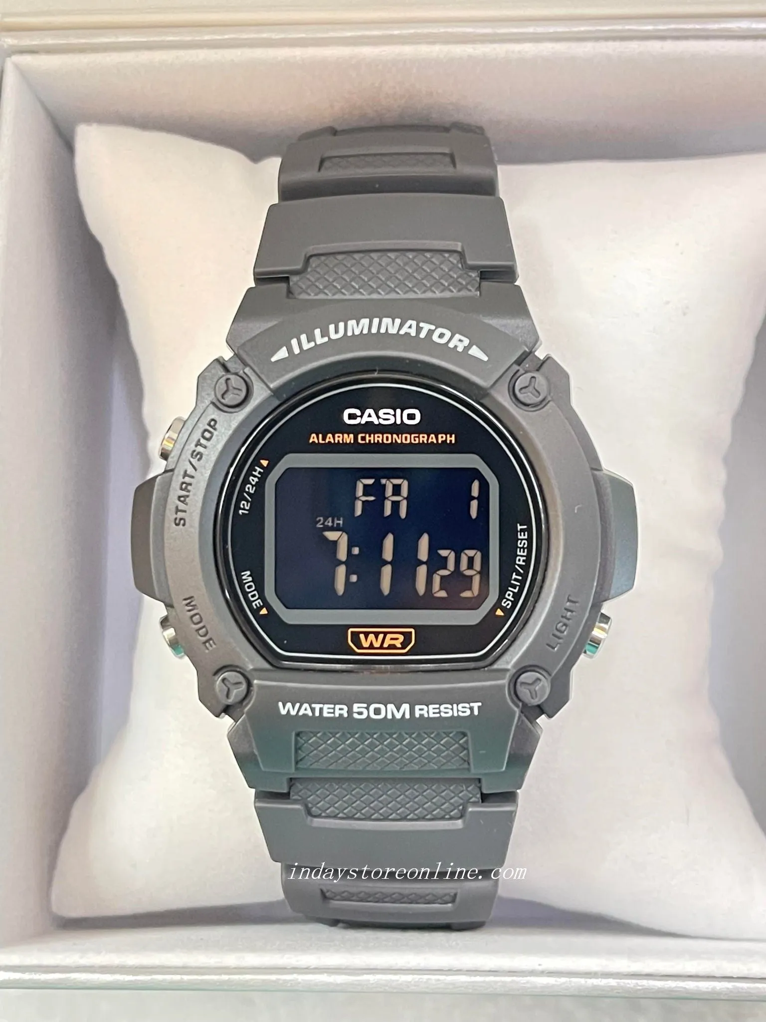 Casio Digital Men's Watch W-219H-8B Digital Resin Band Resin Glass Battery Life: 7 Years