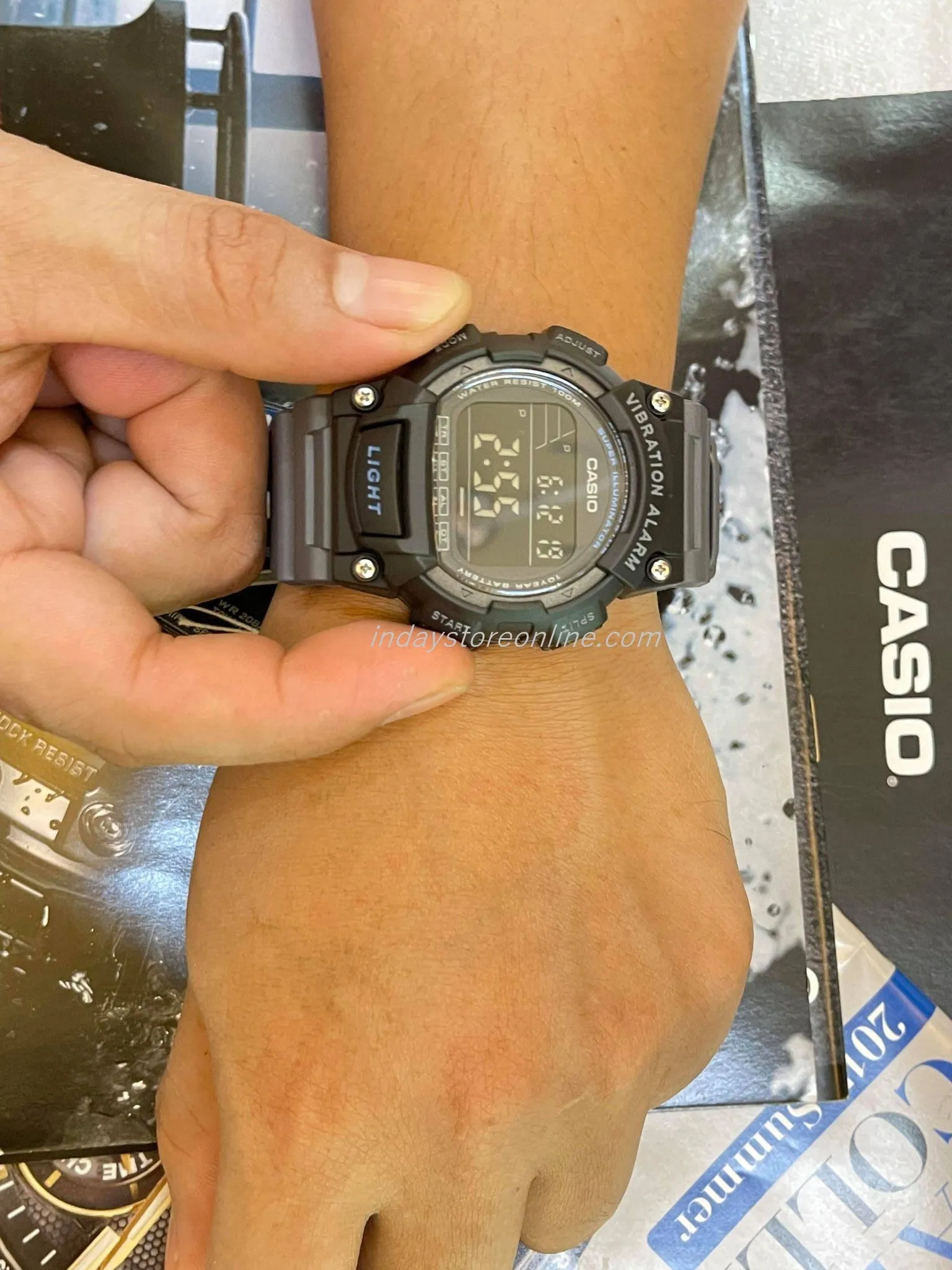 Casio Digital Men's Watch W-736H-8BV Digital Sporty Design Resin Band Resin Glass Battery Life: 10 years