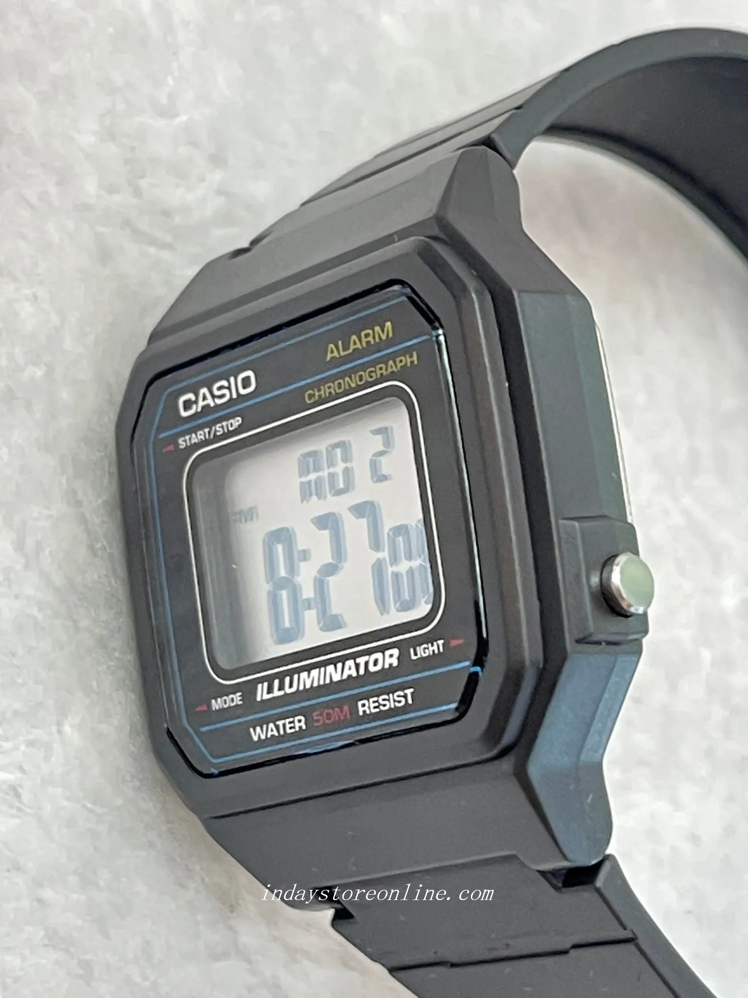 Casio Digital Unisex Watch W-217H-1AV Digital Resin Band Resin Glass