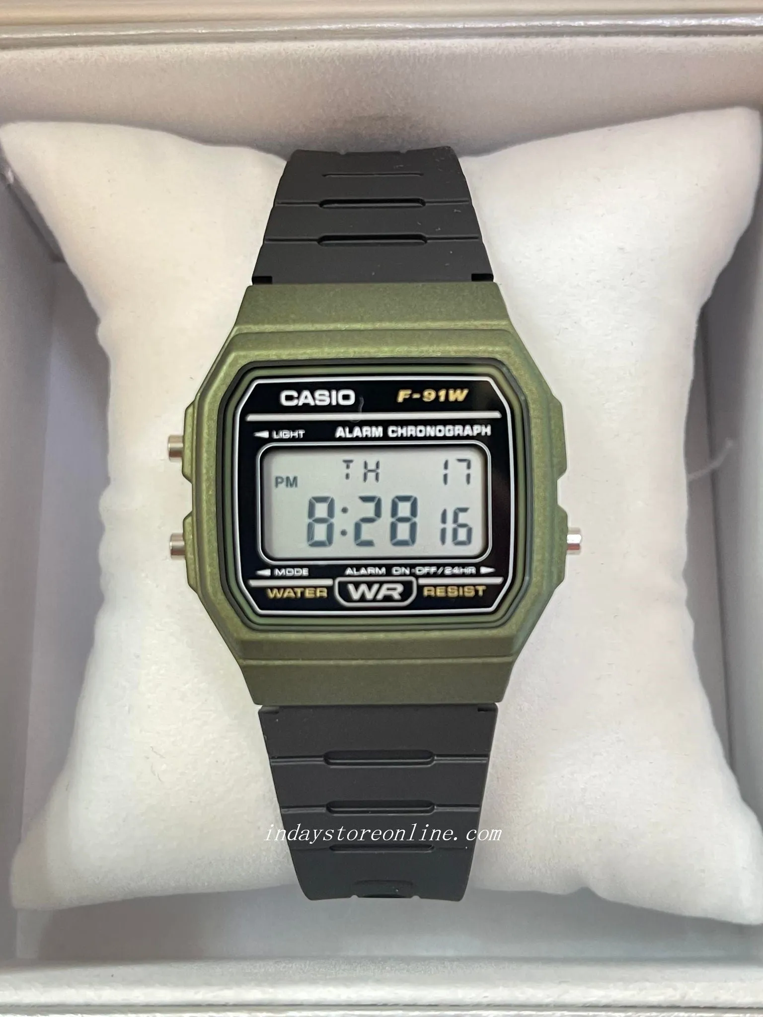 Casio Digital Women's Watch F-91WM-3A Digital Resin Transparent Band Resin Glass Battery Life: 7 Years