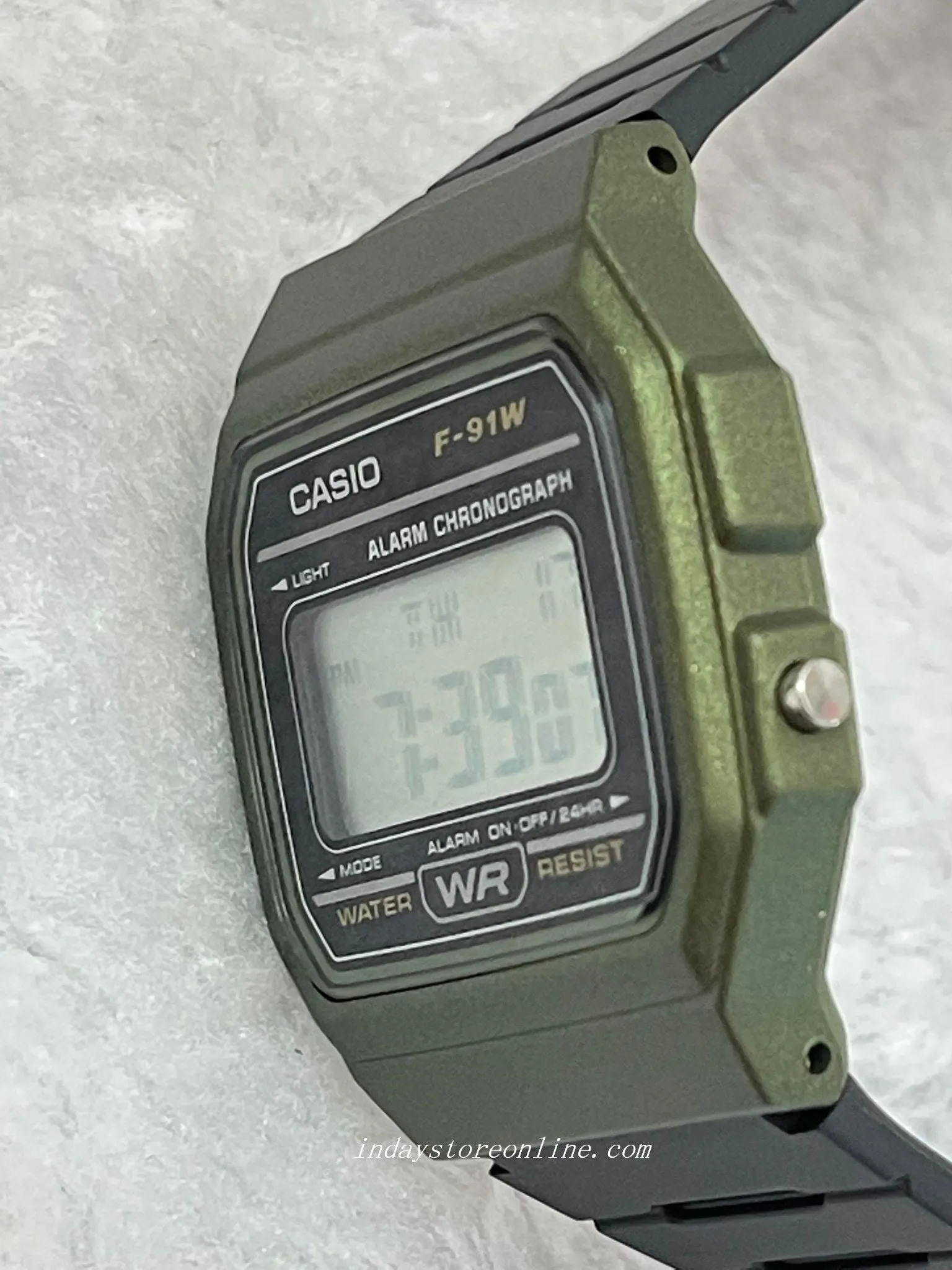 Casio Digital Women's Watch F-91WM-3A Digital Resin Transparent Band Resin Glass Battery Life: 7 Years