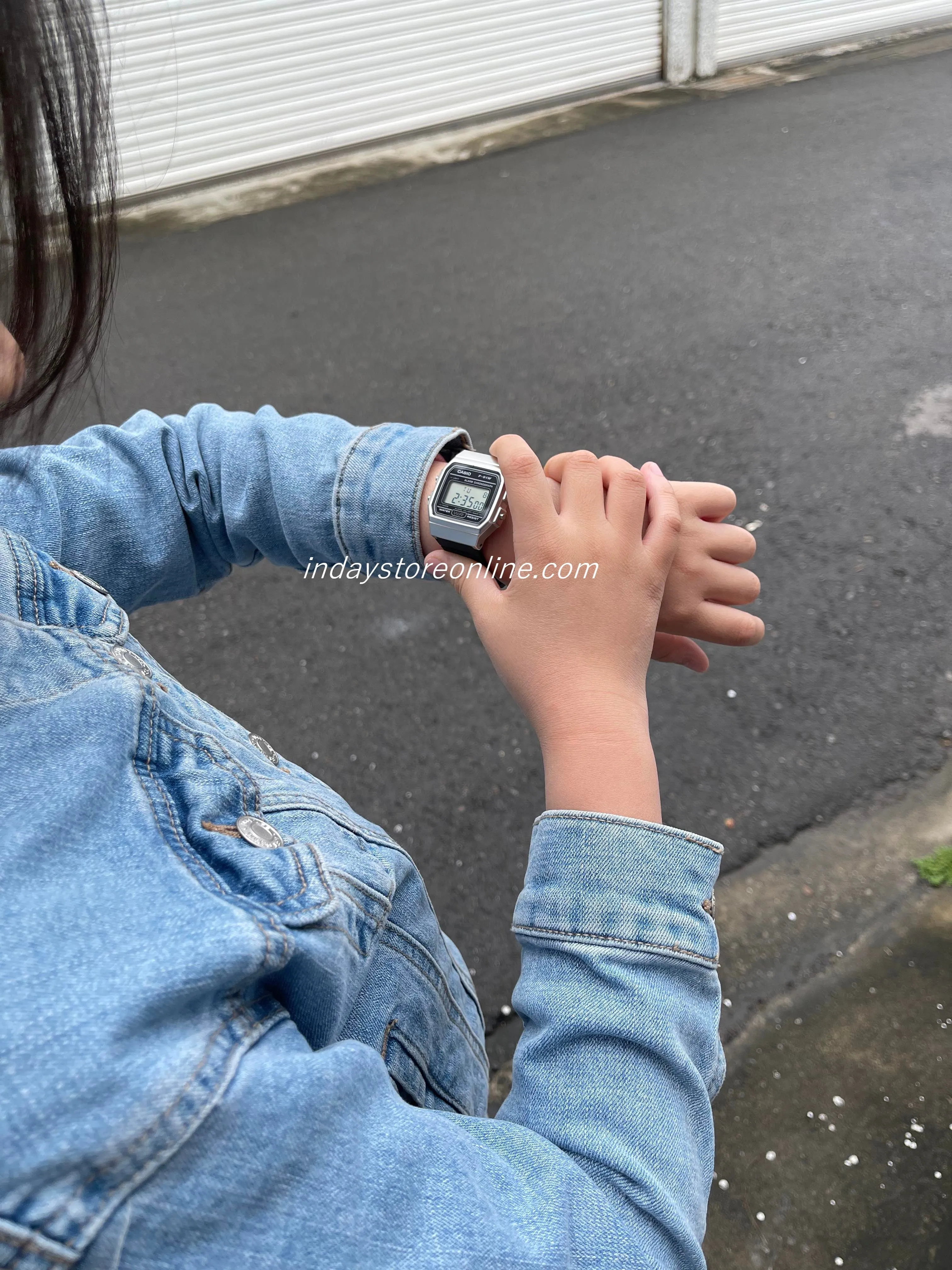 Casio Digital Women's Watch F-91WM-7A Digital Casual Design Resin Band Resin Glass Battery Life 7-Years