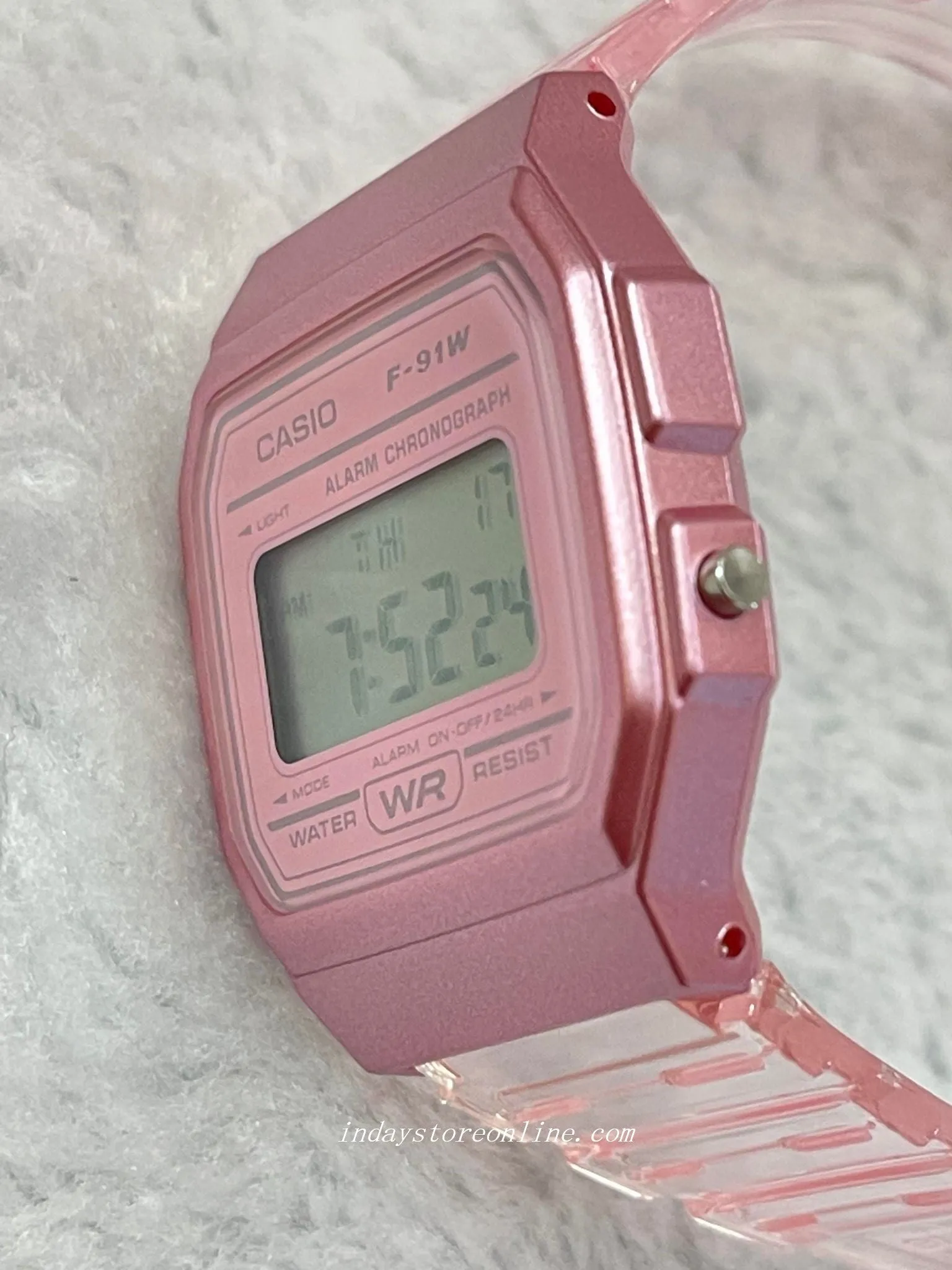 Casio Digital Women's Watch F-91WS-4 Digital Casual Design Resin Band Resin GlassBattery Life 7-Years