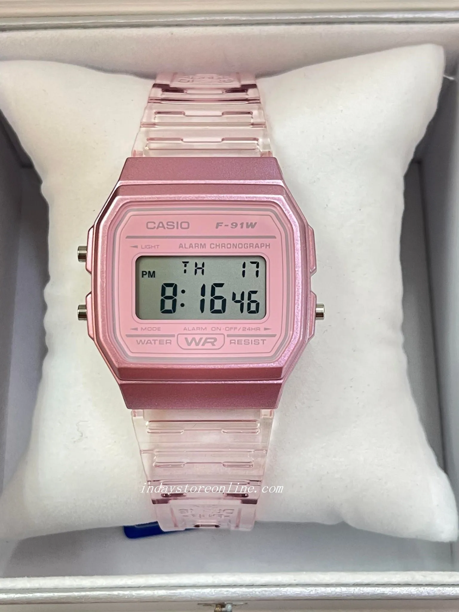 Casio Digital Women's Watch F-91WS-4 Digital Casual Design Resin Band Resin GlassBattery Life 7-Years