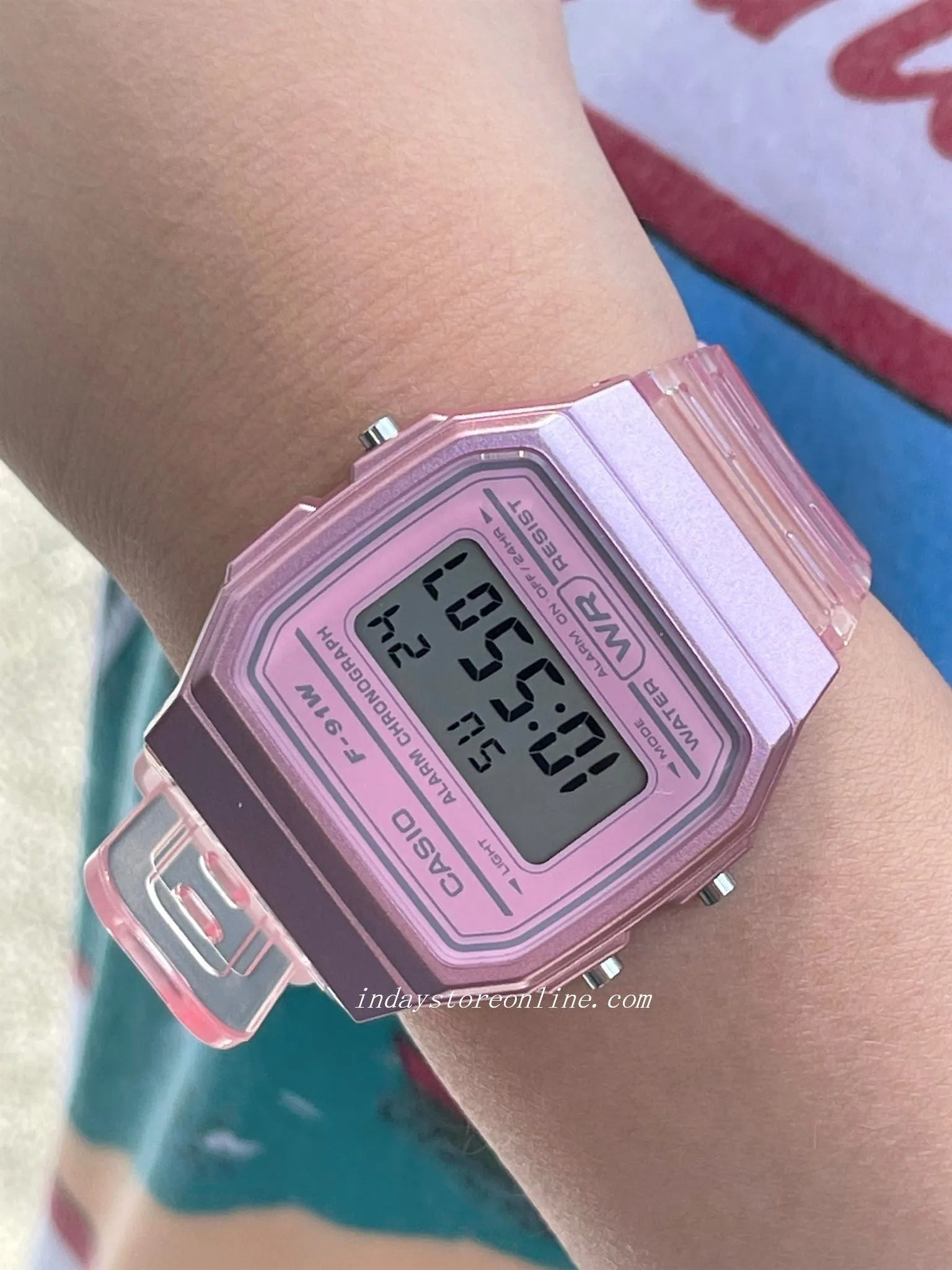 Casio Digital Women's Watch F-91WS-4 Digital Casual Design Resin Band Resin GlassBattery Life 7-Years