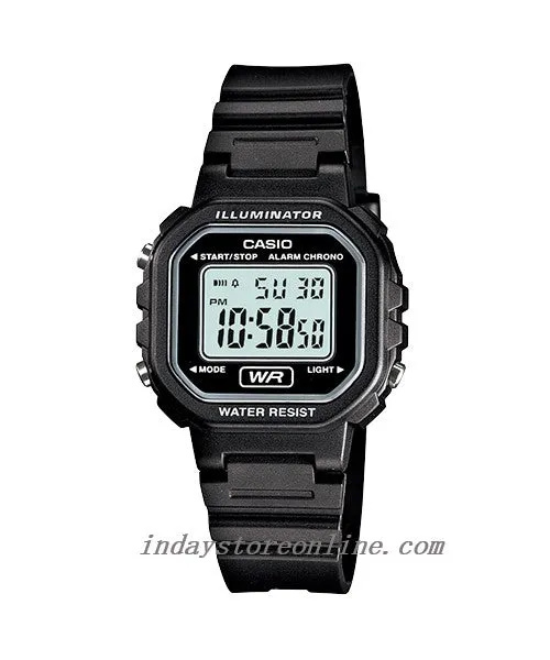 Casio Digital Women's Watch LA-20WH-1A Digital Resin Band Resin Glass