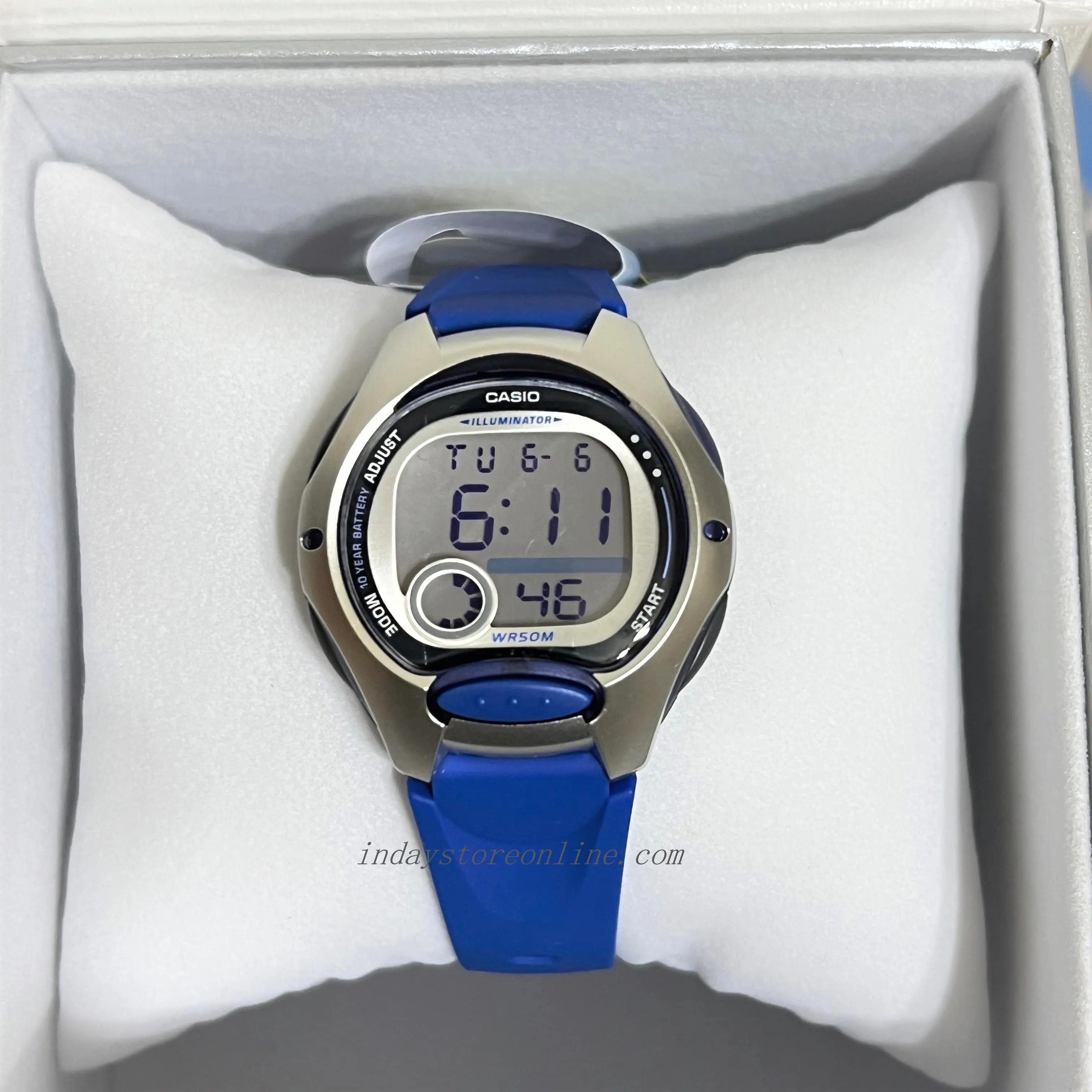 Casio Digital Women's Watch LW-200-2A Digital Blue Resin Band Resin Glass Battery Life: 10 Years