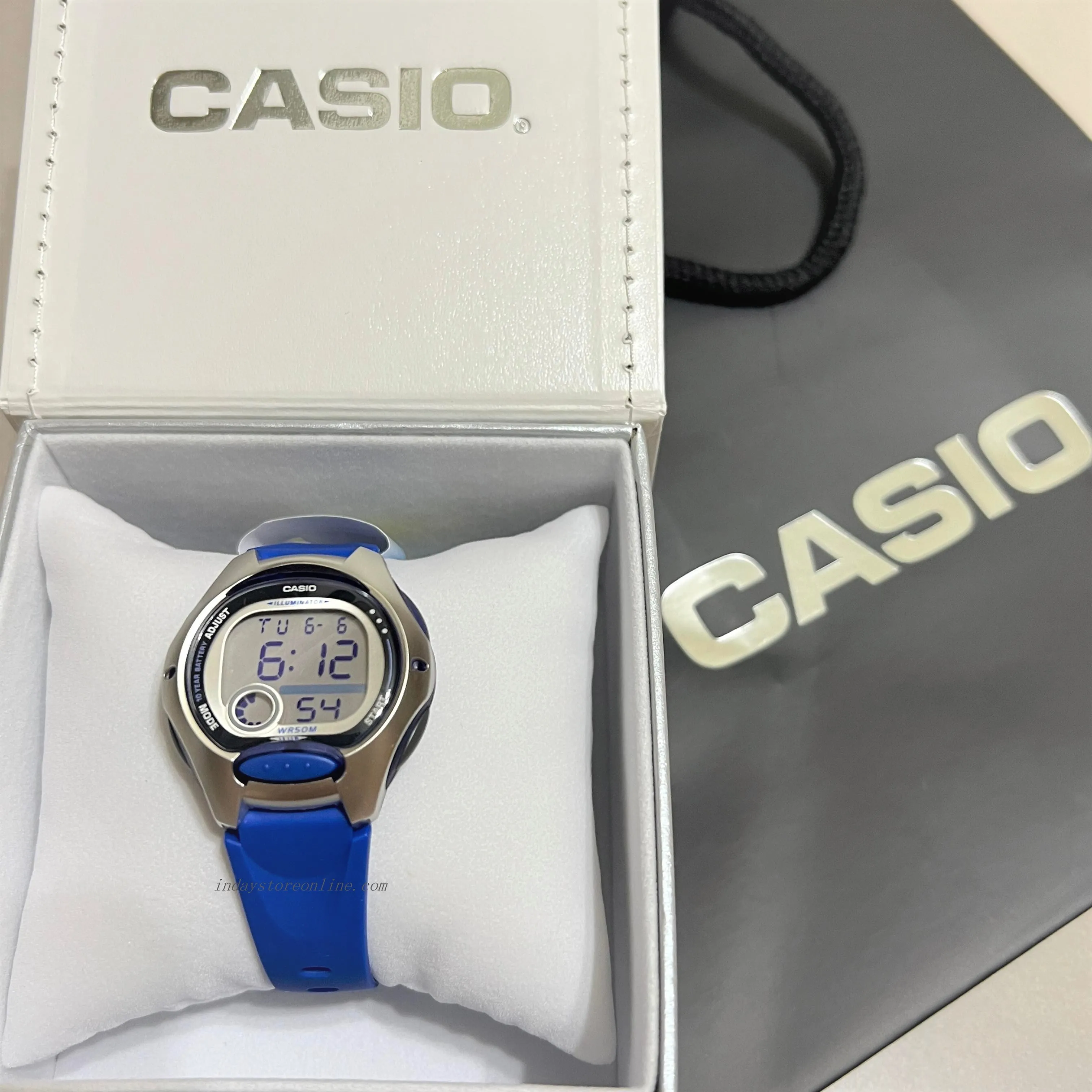 Casio Digital Women's Watch LW-200-2A Digital Blue Resin Band Resin Glass Battery Life: 10 Years