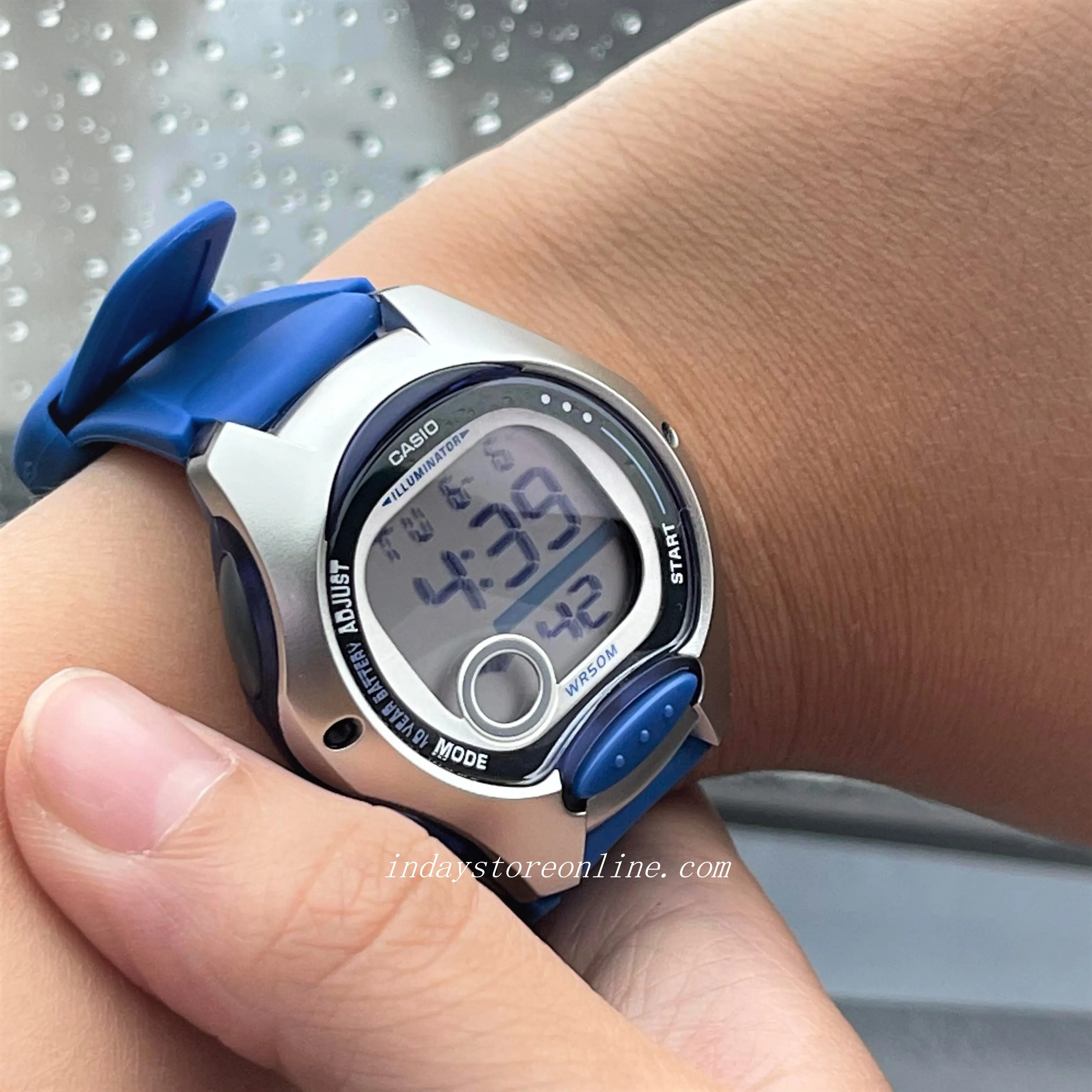 Casio Digital Women's Watch LW-200-2A Digital Blue Resin Band Resin Glass Battery Life: 10 Years