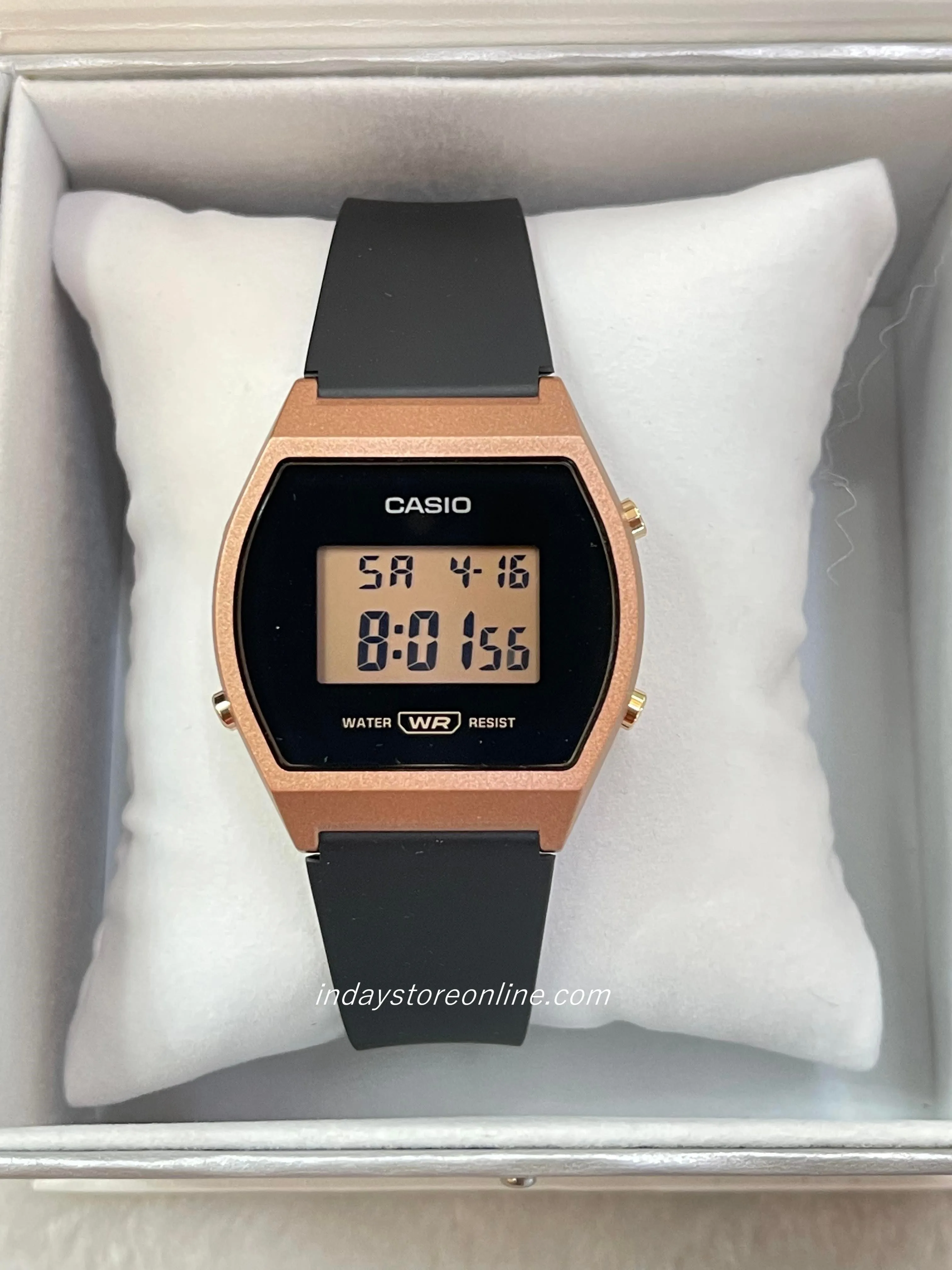 Casio Digital Women's Watch LW-204-1A Black Color Classical Design Resin Strap