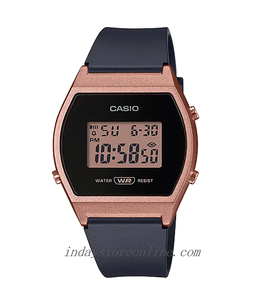 Casio Digital Women's Watch LW-204-1A Black Color Classical Design Resin Strap