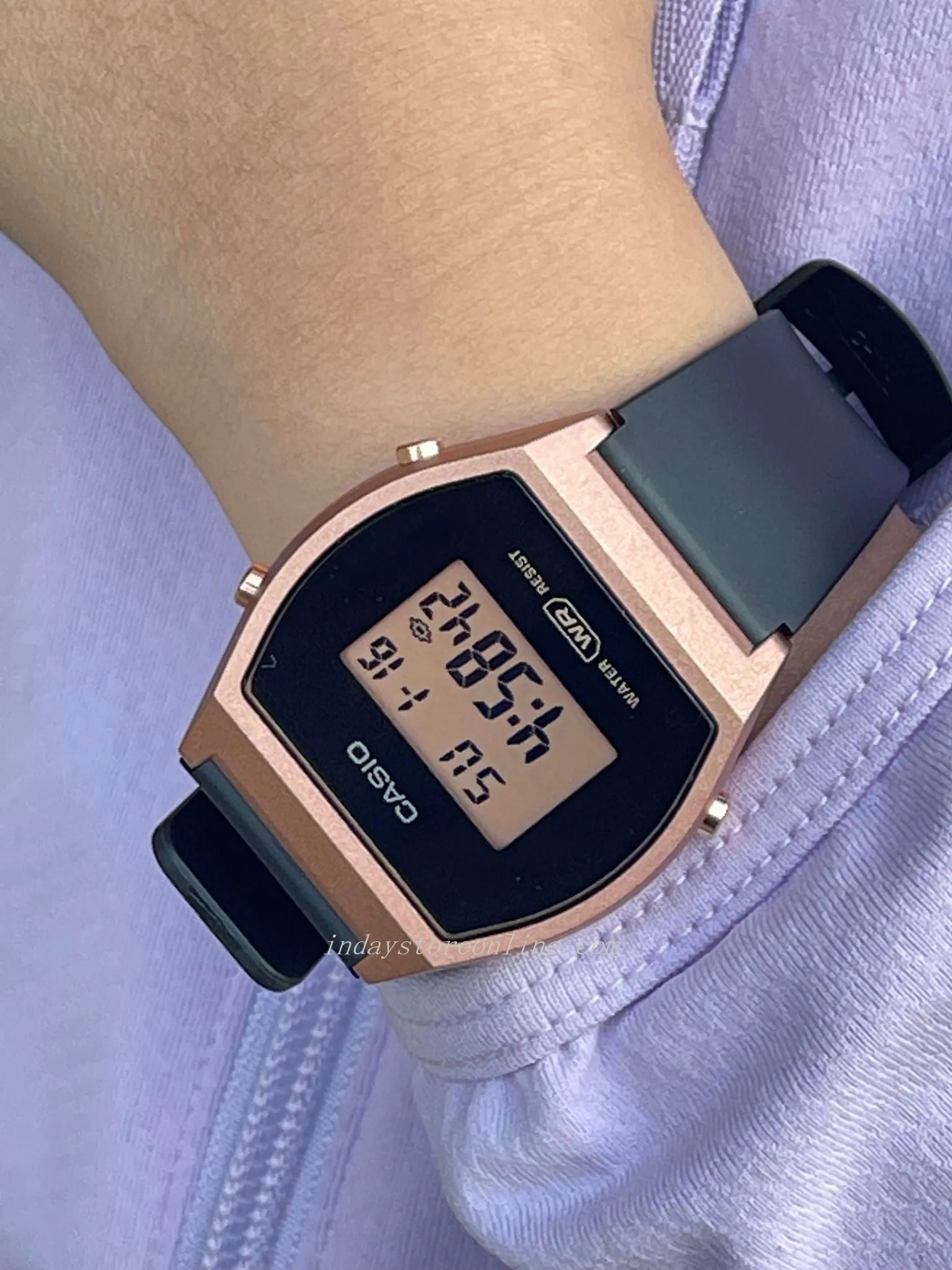Casio Digital Women's Watch LW-204-1A Black Color Classical Design Resin Strap