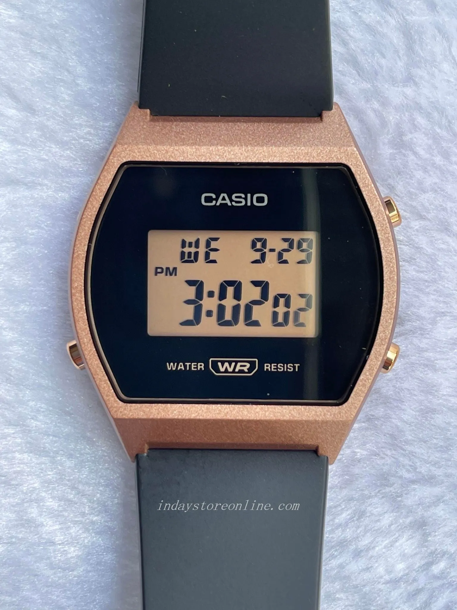 Casio Digital Women's Watch LW-204-1A Black Color Classical Design Resin Strap