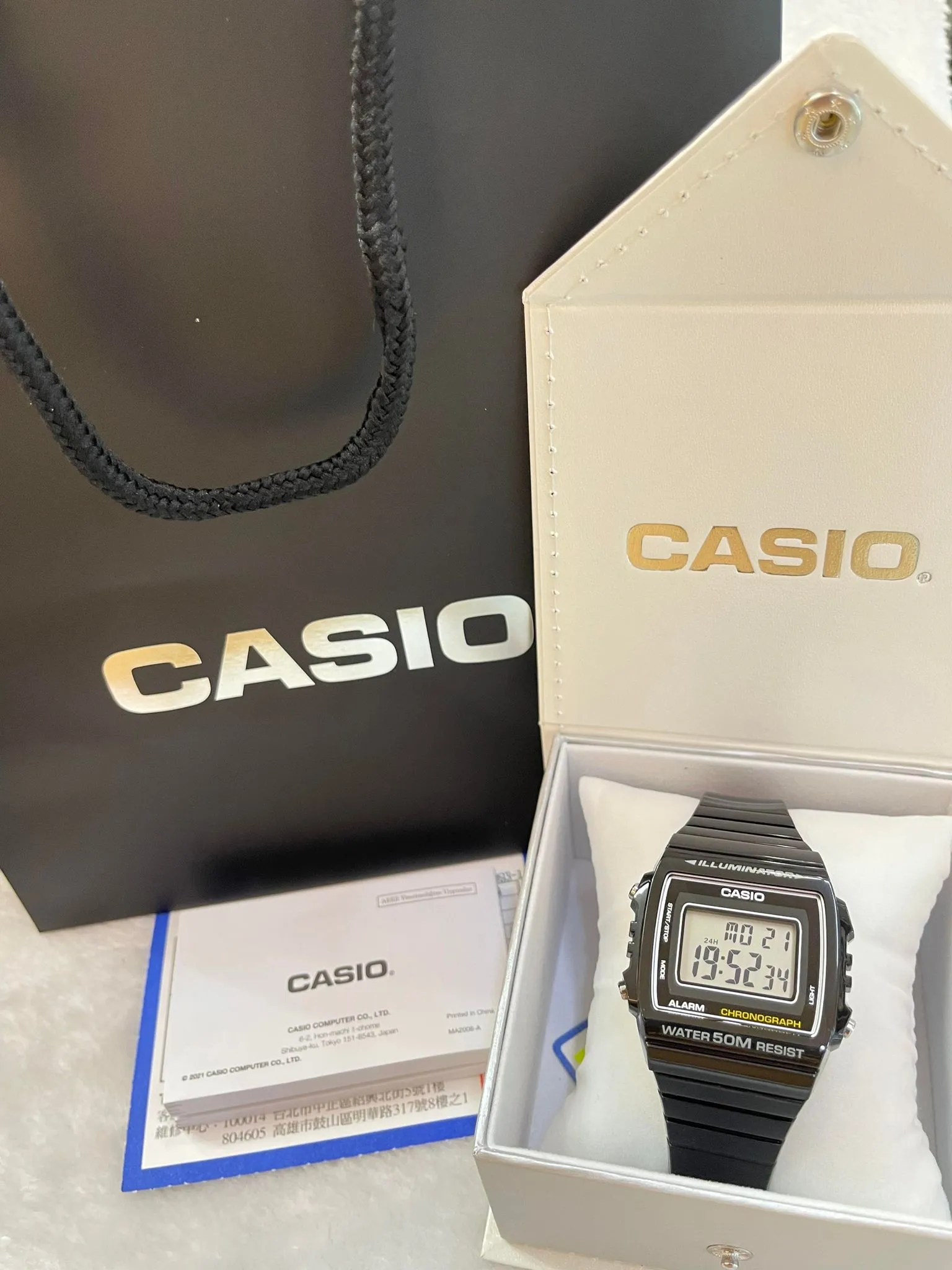 Casio Digital Women's Watch W-215H-1A Digital Resin Band Resin Glass Battery Life: 7 years