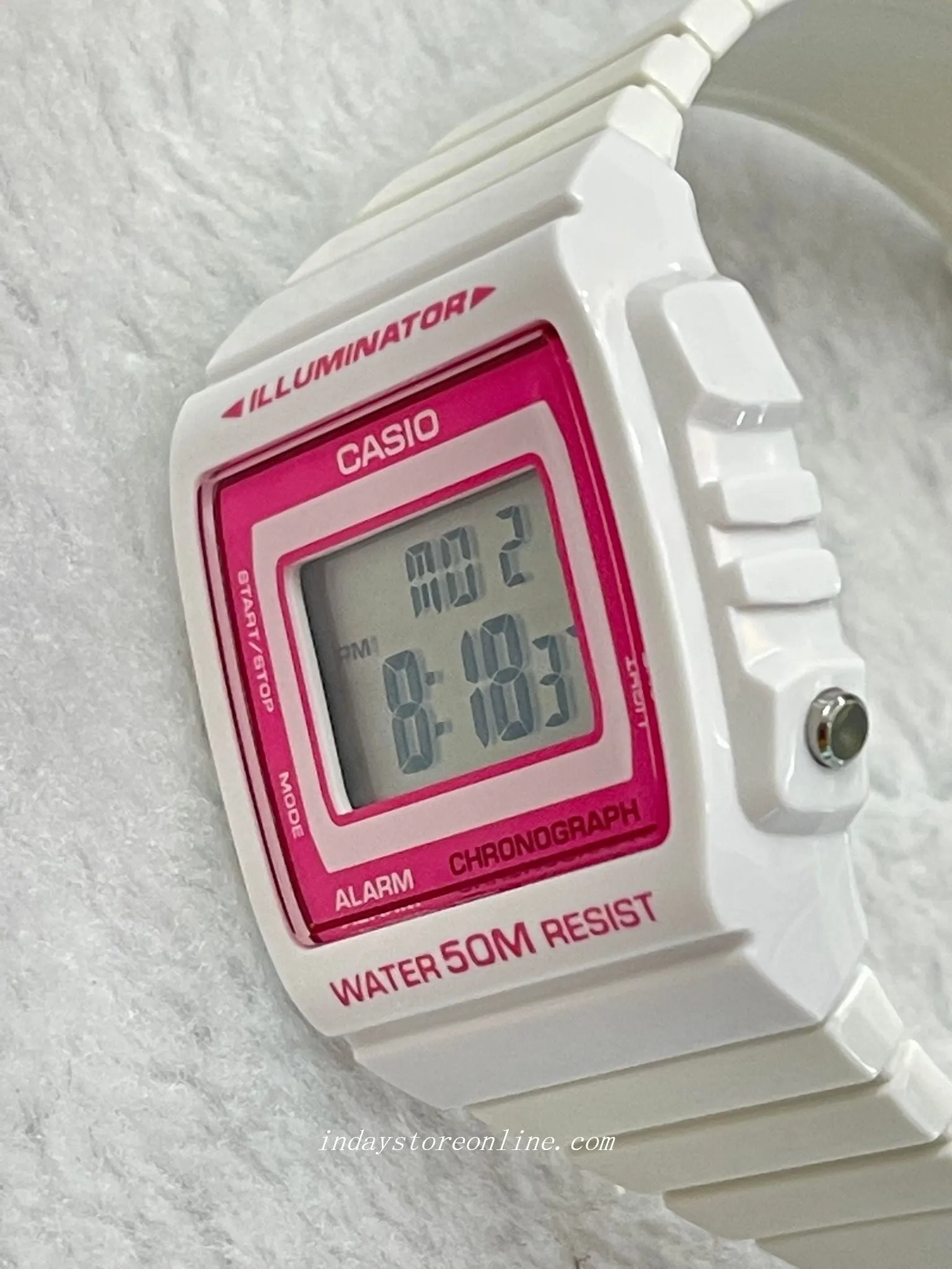 Casio Digital Women's Watch W-215H-7A2 Digital White Color Resin Band Resin Glass