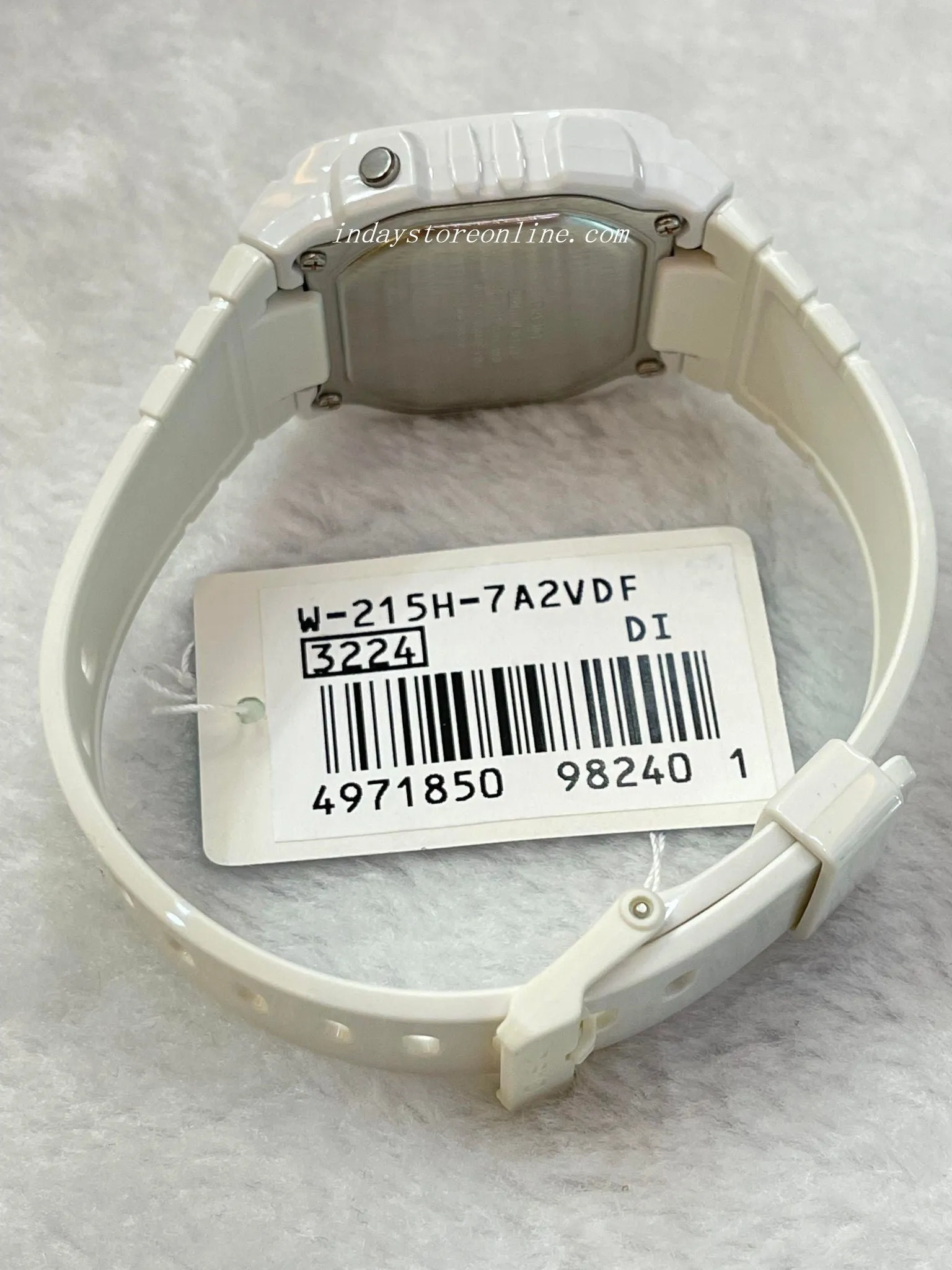 Casio Digital Women's Watch W-215H-7A2 Digital White Color Resin Band Resin Glass