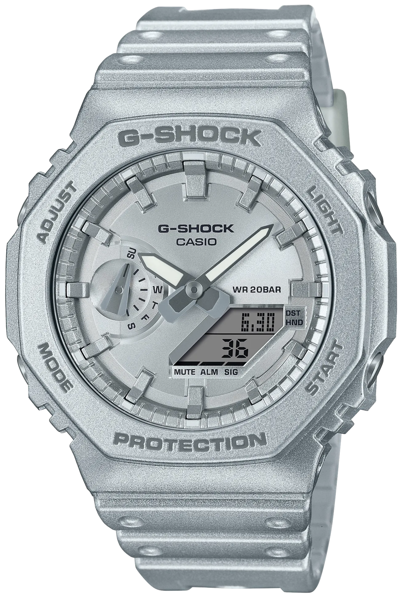 Casio G-Shock Analog Digital 2100 Series Metallic Silver GA-2100FF-8A