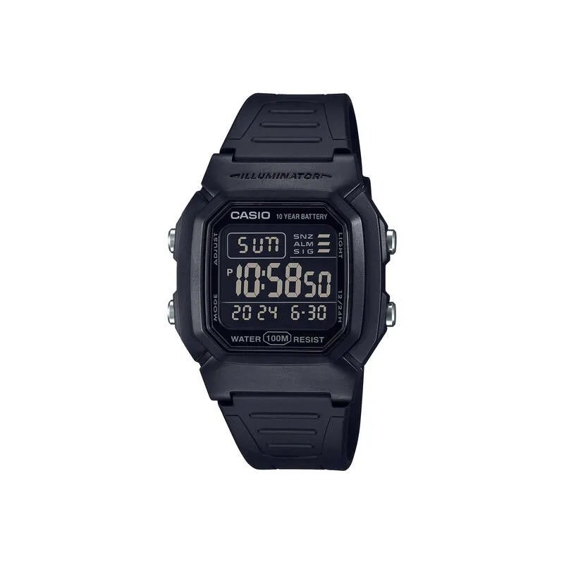 Casio Men's Digital Watch W-800H-1BVDF Black Resin Strap Sport Watch