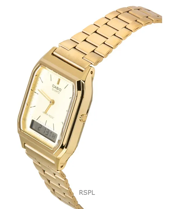Casio Quartz Analog Digital Gold Tone AQ-230GA-9DMQYES Mens Watch