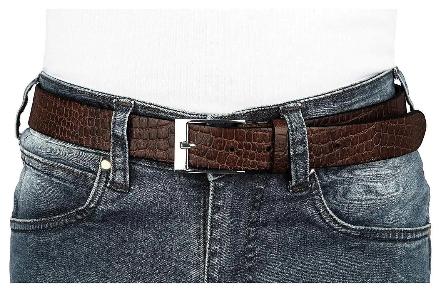Casual 100% Genuine Leather Men Leather Belt