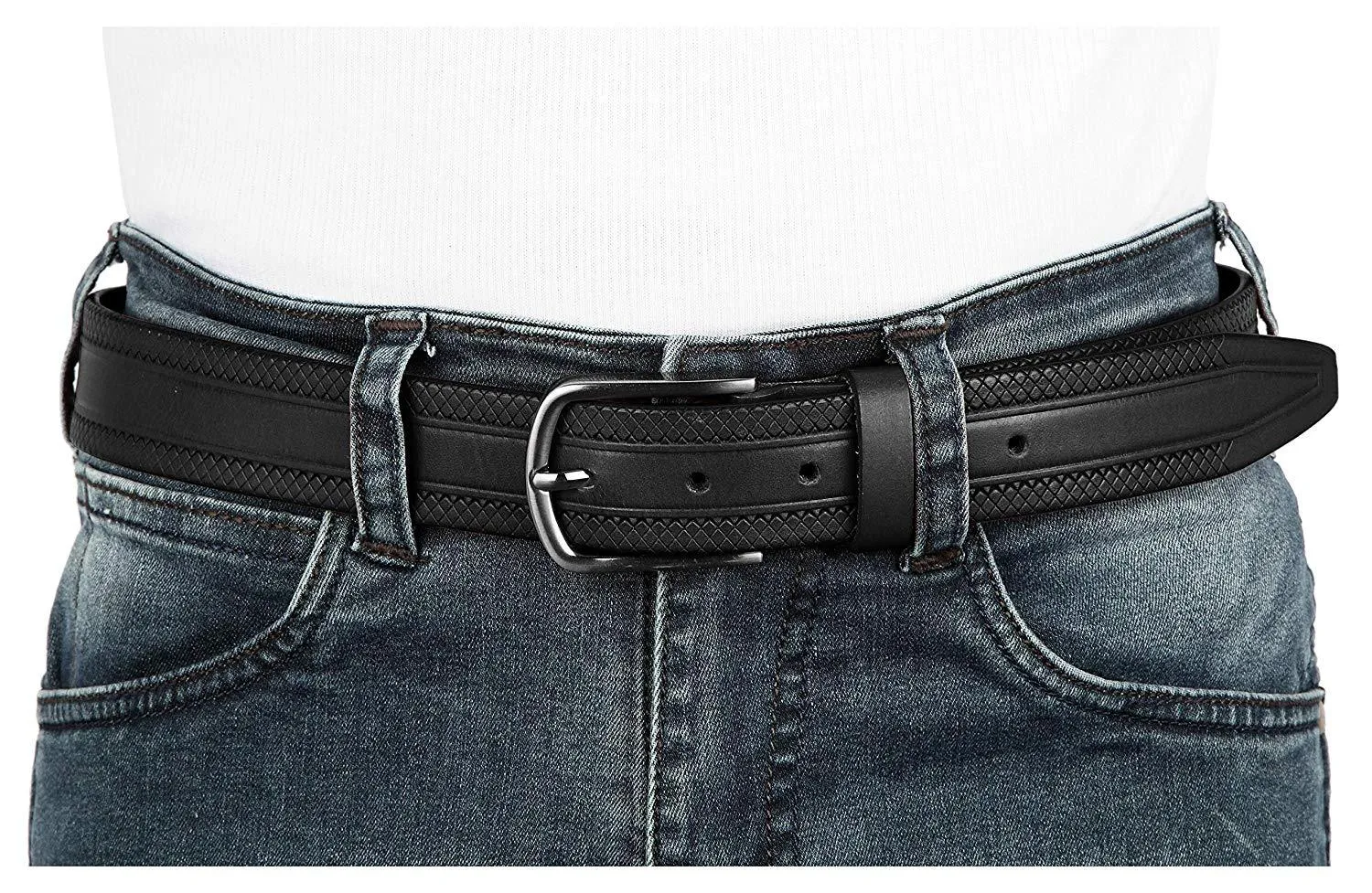 Casual 100% Genuine Leather Mens Leather Belt