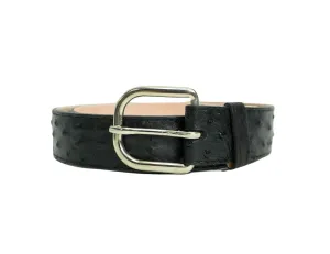 Casual Ostrich Belt- BLACK