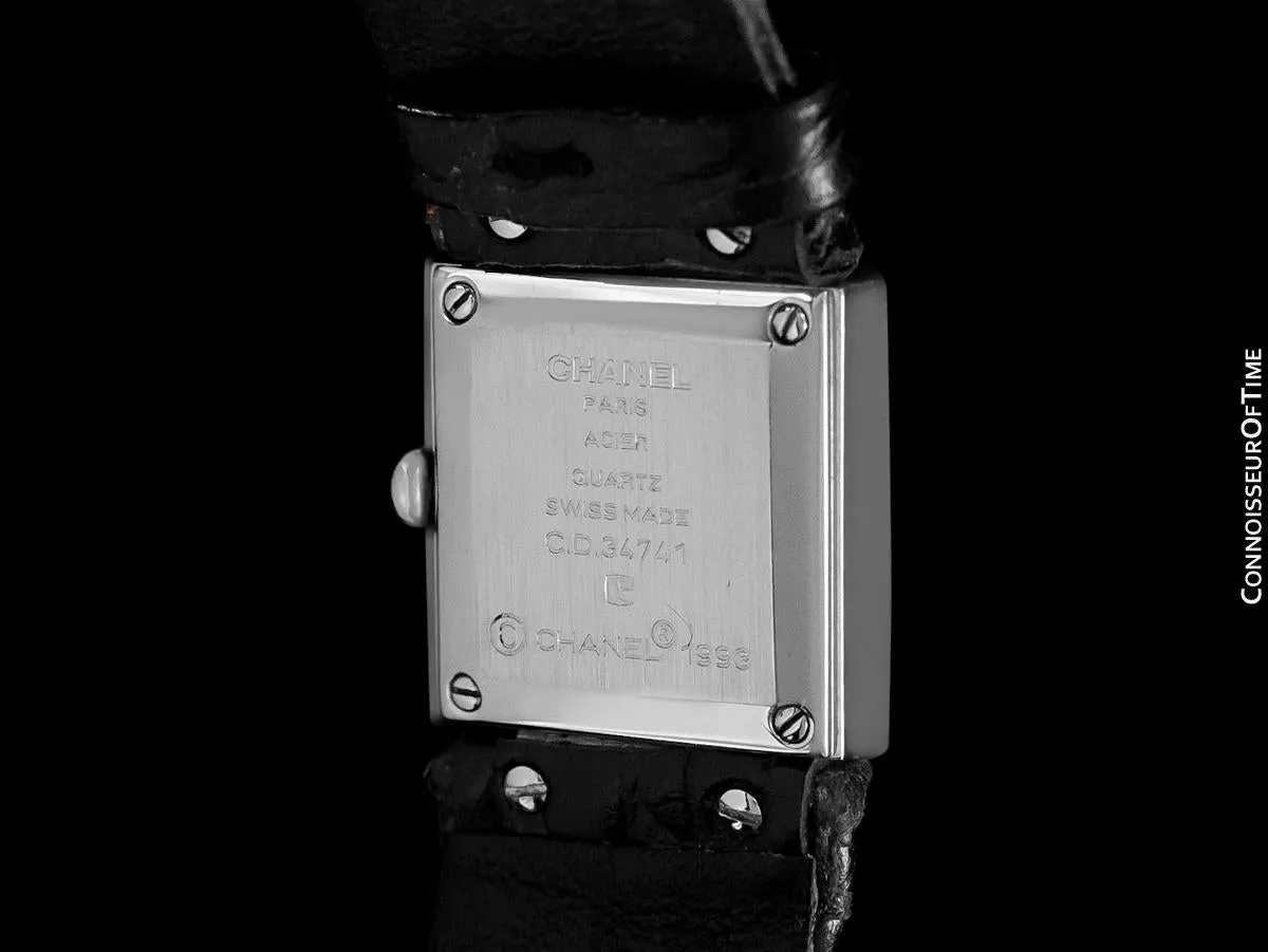 Chanel Matelasse Ladies Square Watch - Stainless Steel & Diamonds