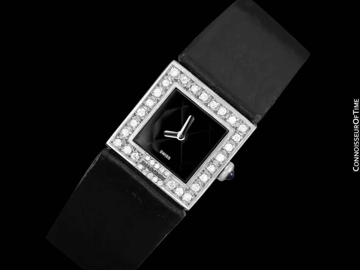 Chanel Matelasse Ladies Square Watch - Stainless Steel & Diamonds