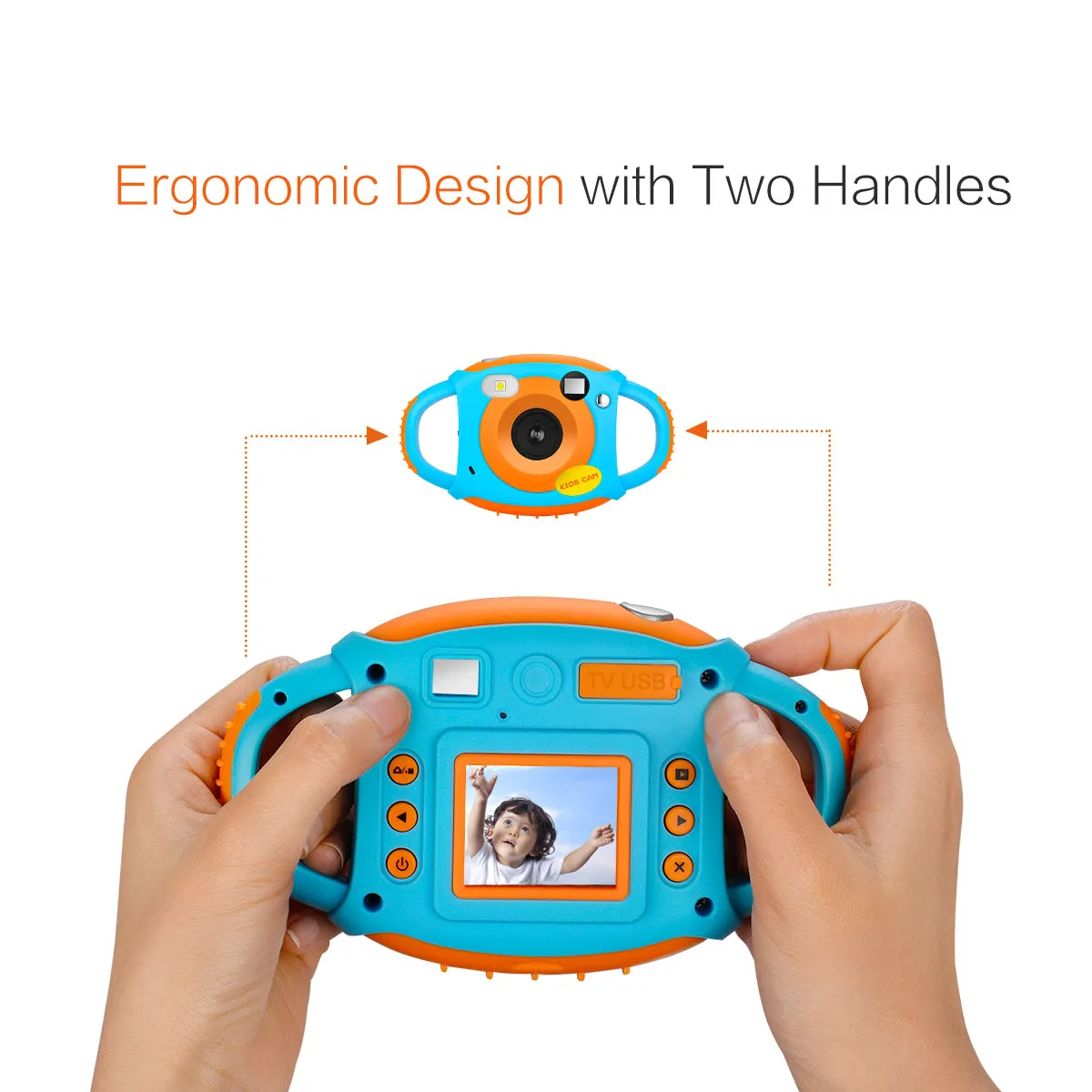 Children's camera -DV Camera, hd Video, 5 MP Picture, 1.77 inch Screen, 32 GB SD Card