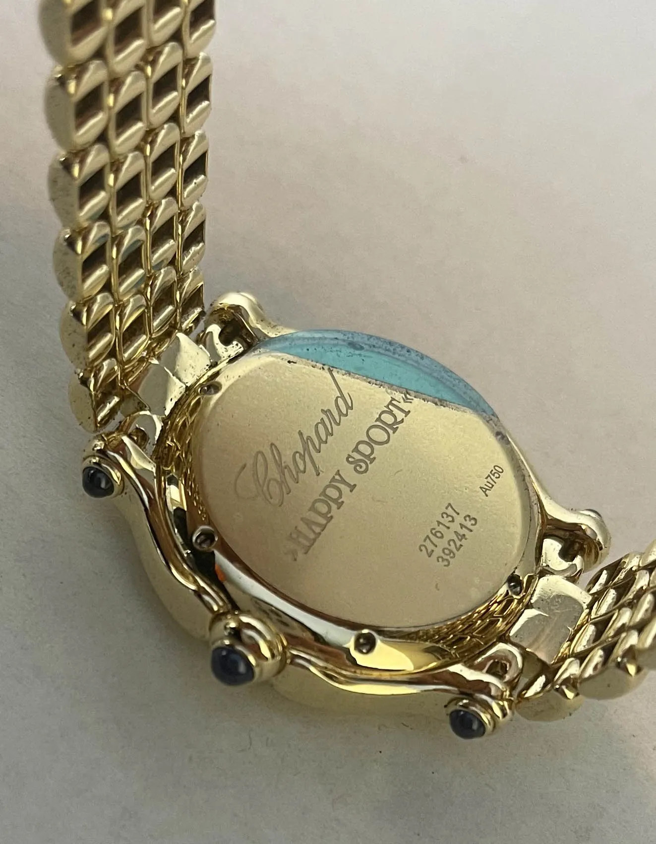 Chopard 18k Gold 32mm Happy Sport Watch w/ 7 Diamonds