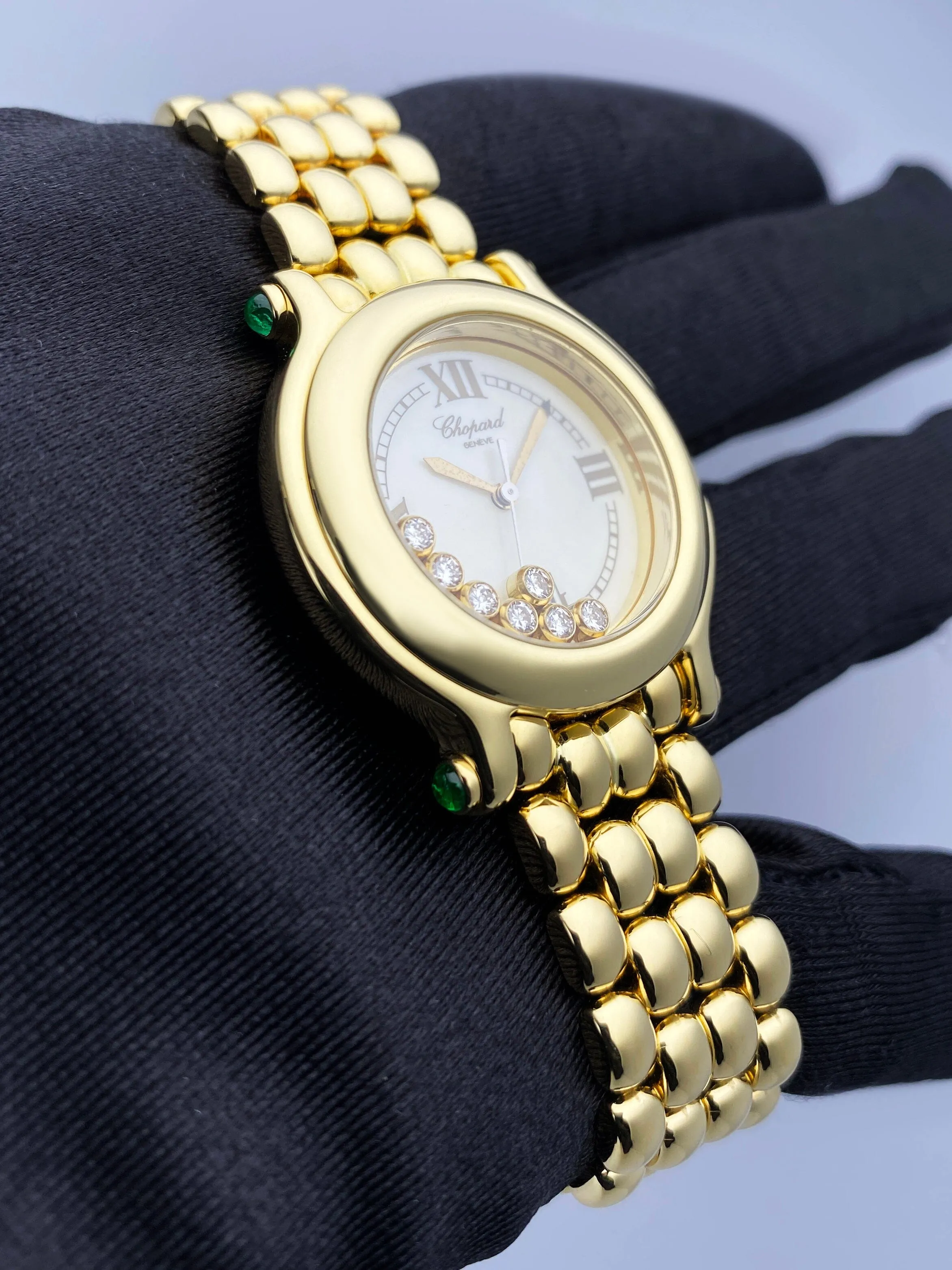 Chopard Happy Sport 27/6137-22 MOP 18K Yellow Gold Ladies Watch