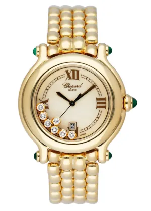 Chopard Happy Sport 27/6137-22 MOP 18K Yellow Gold Ladies Watch