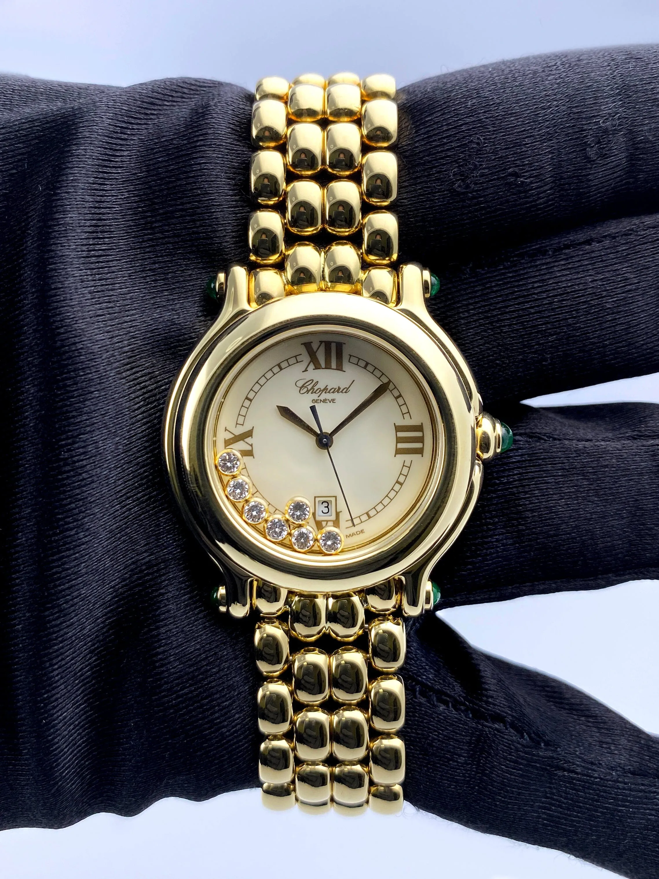 Chopard Happy Sport 27/6137-22 MOP 18K Yellow Gold Ladies Watch