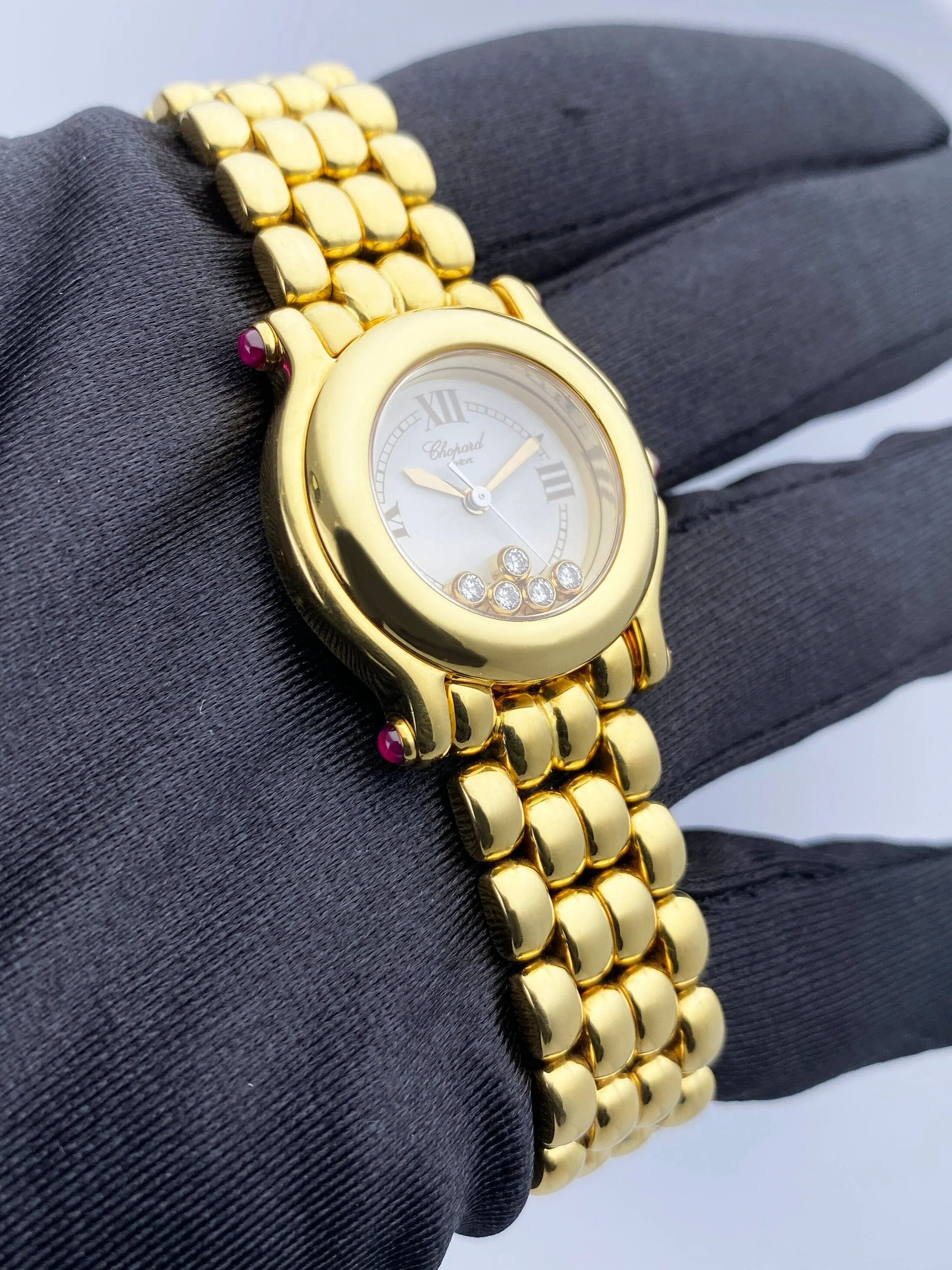 Chopard Happy Sport 27/6150-2 Diamond 18K Yellow Gold Ladies Watch