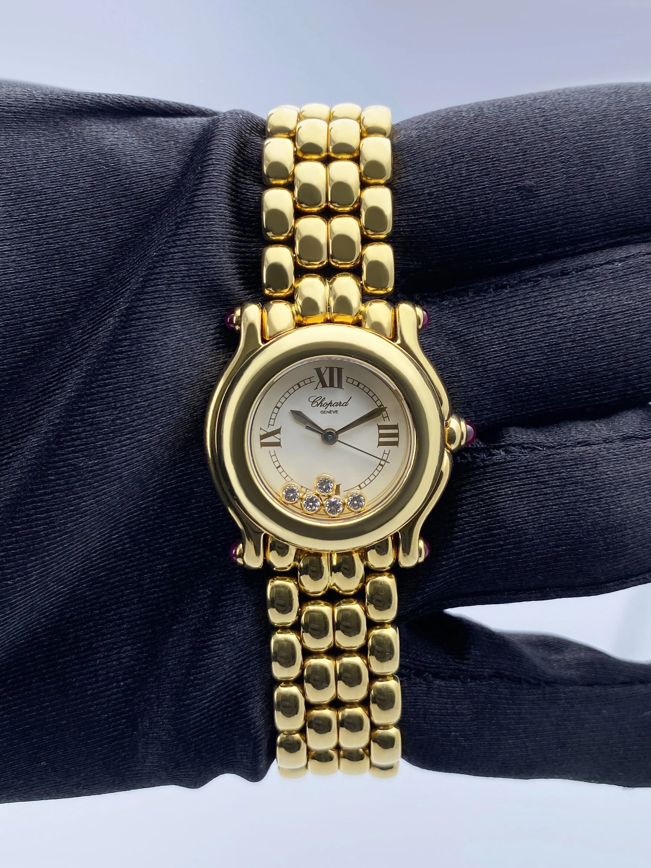 Chopard Happy Sport 27/6150-2 Diamond 18K Yellow Gold Ladies Watch