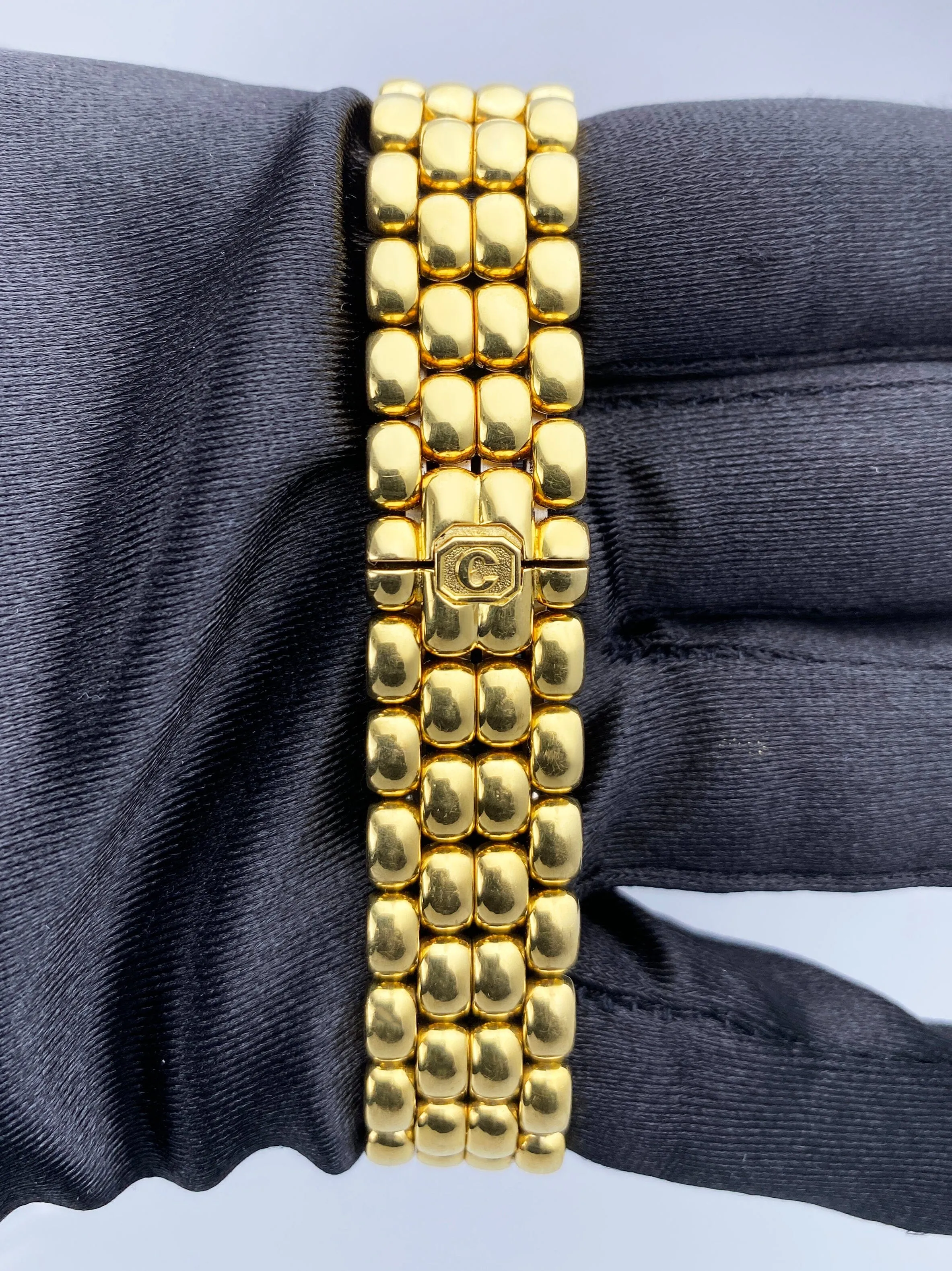 Chopard Happy Sport 27/6150-2 Diamond 18K Yellow Gold Ladies Watch