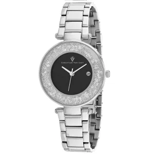 Christian Van Sant Women's Dazzle Black Dial Watch - CV1211