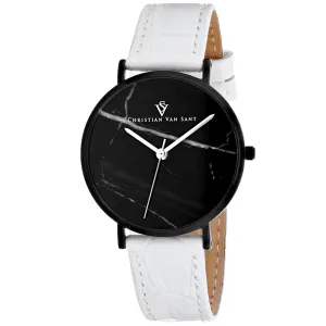 Christian Van Sant Women's Lotus Black Dial Watch - CV0424WH