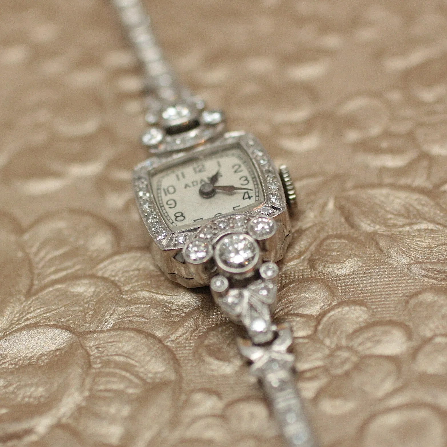 Circa 1920 Platinum & Diamond Ladies Watch