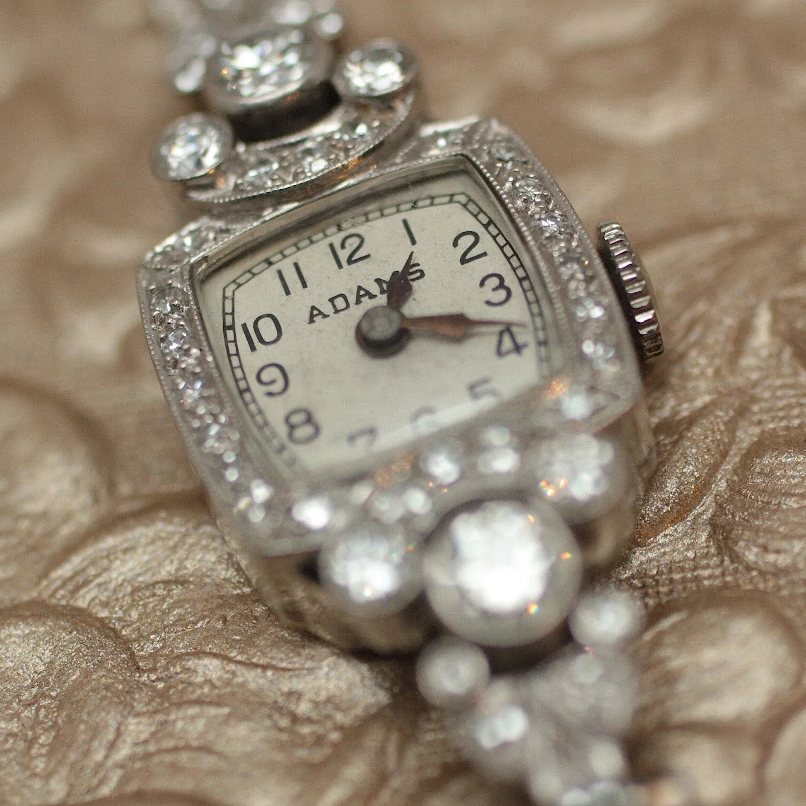 Circa 1920 Platinum & Diamond Ladies Watch